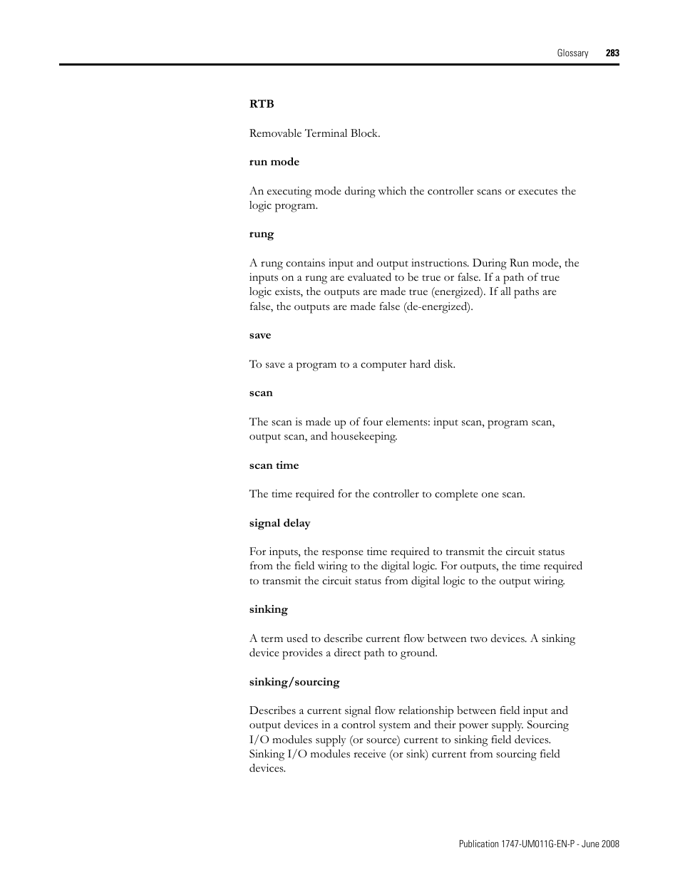 Rockwell Automation 1747-L5xx SLC 500 Modular Hardware Style User Manual User Manual | Page 283 / 296