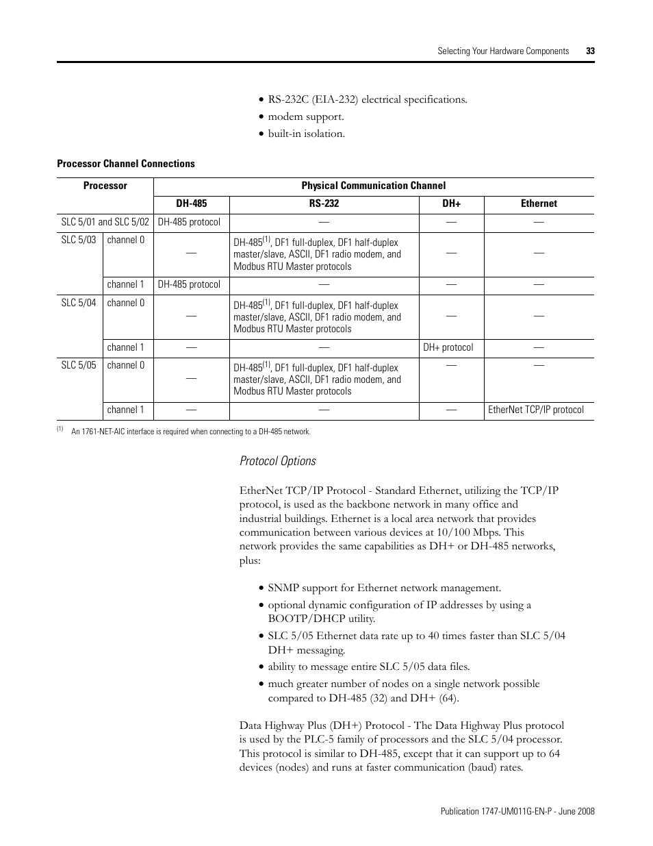 Rockwell Automation 1747-L5xx SLC 500 Modular Hardware Style User Manual User Manual | Page 33 / 296