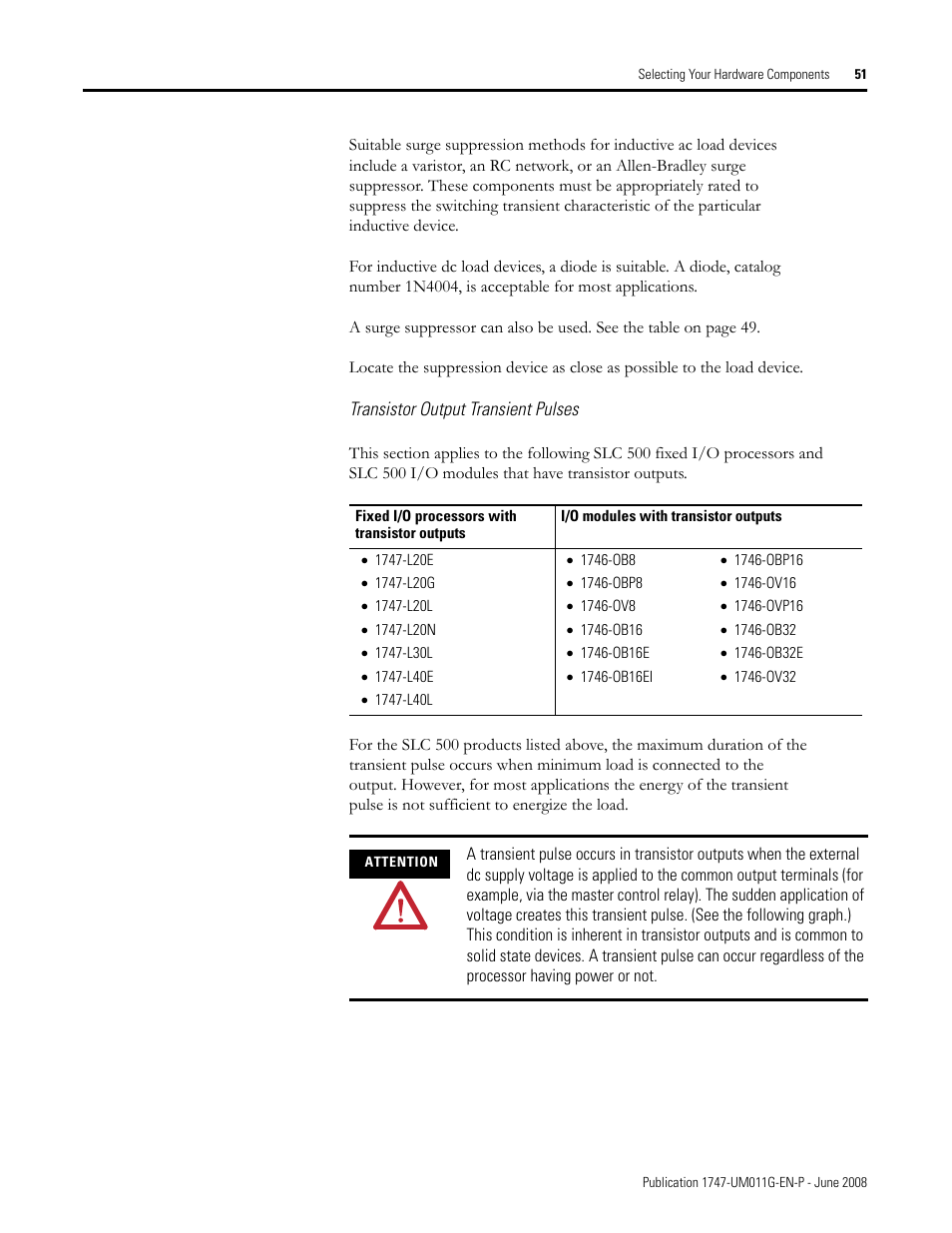 Rockwell Automation 1747-L5xx SLC 500 Modular Hardware Style User Manual User Manual | Page 51 / 296