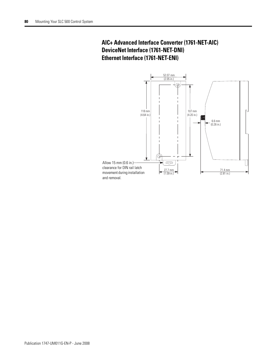 Rockwell Automation 1747-L5xx SLC 500 Modular Hardware Style User Manual User Manual | Page 80 / 296