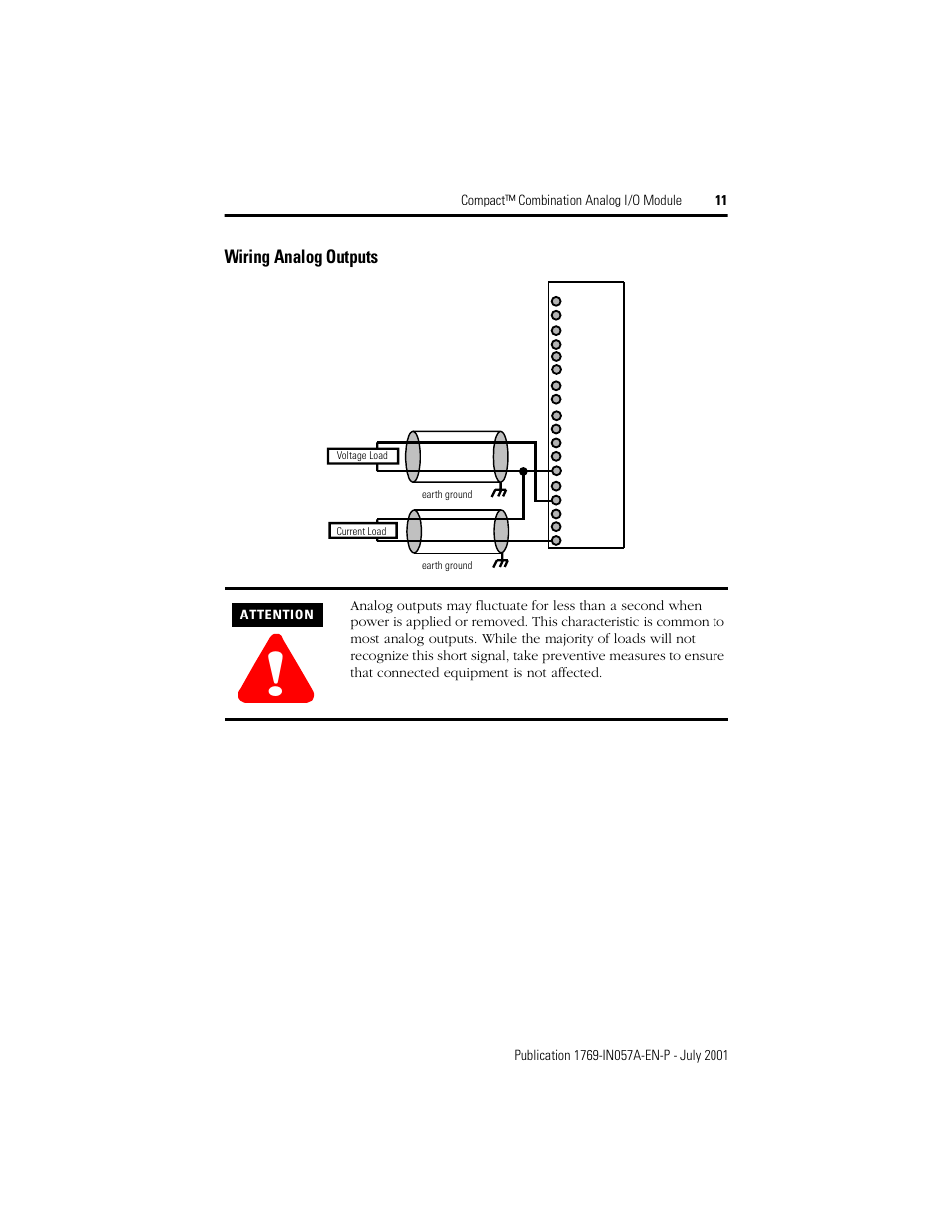 Wiring analog outputs | Rockwell Automation 1769-IF4XOF2 Compact Combination Analog Module User Manual | Page 11 / 24