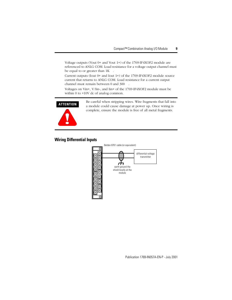 Wiring differential inputs | Rockwell Automation 1769-IF4XOF2 Compact Combination Analog Module User Manual | Page 9 / 24