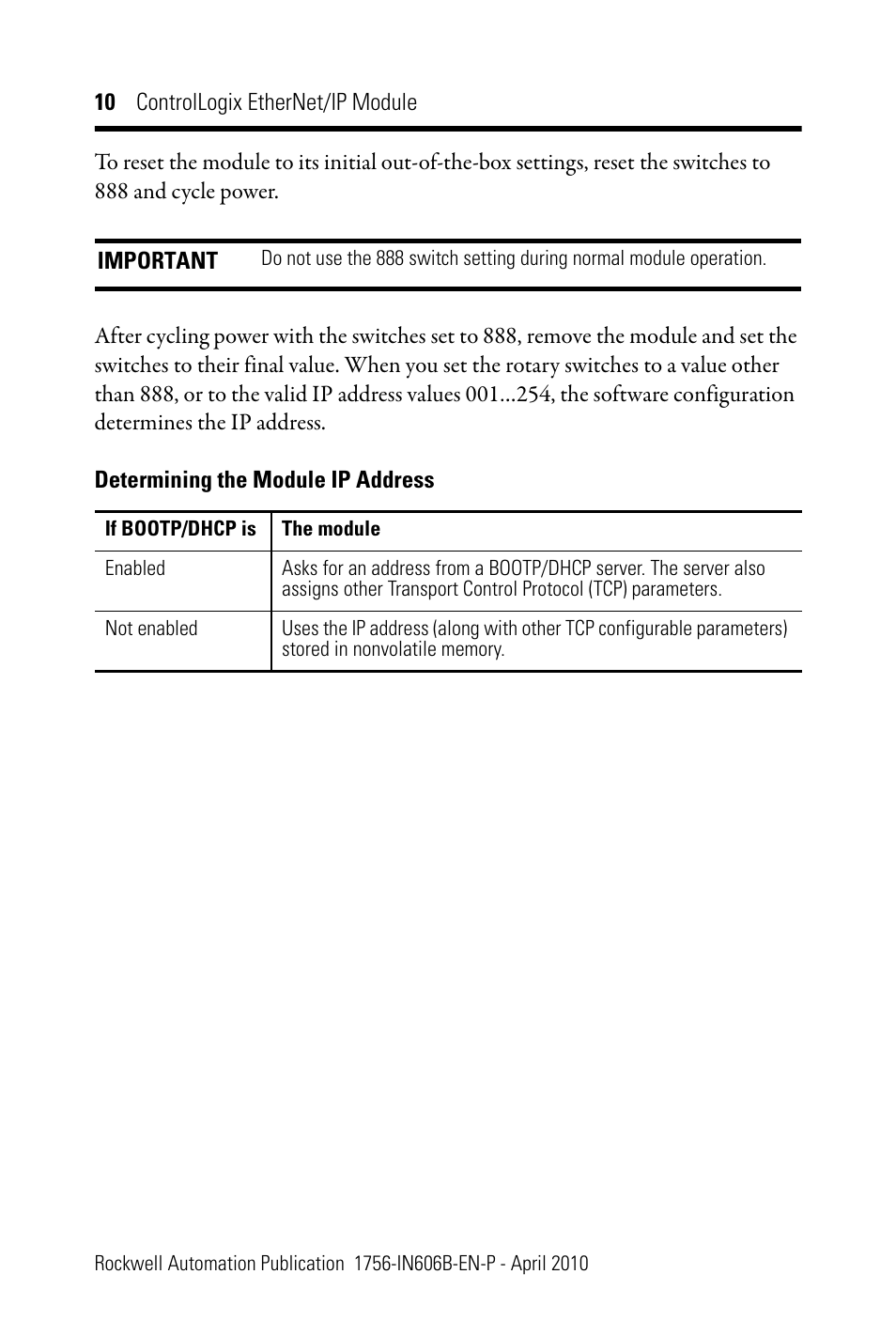 Rockwell Automation 1756-EN2F ControlLogix EtherNet/IP Module Installation Instructions User Manual | Page 10 / 28