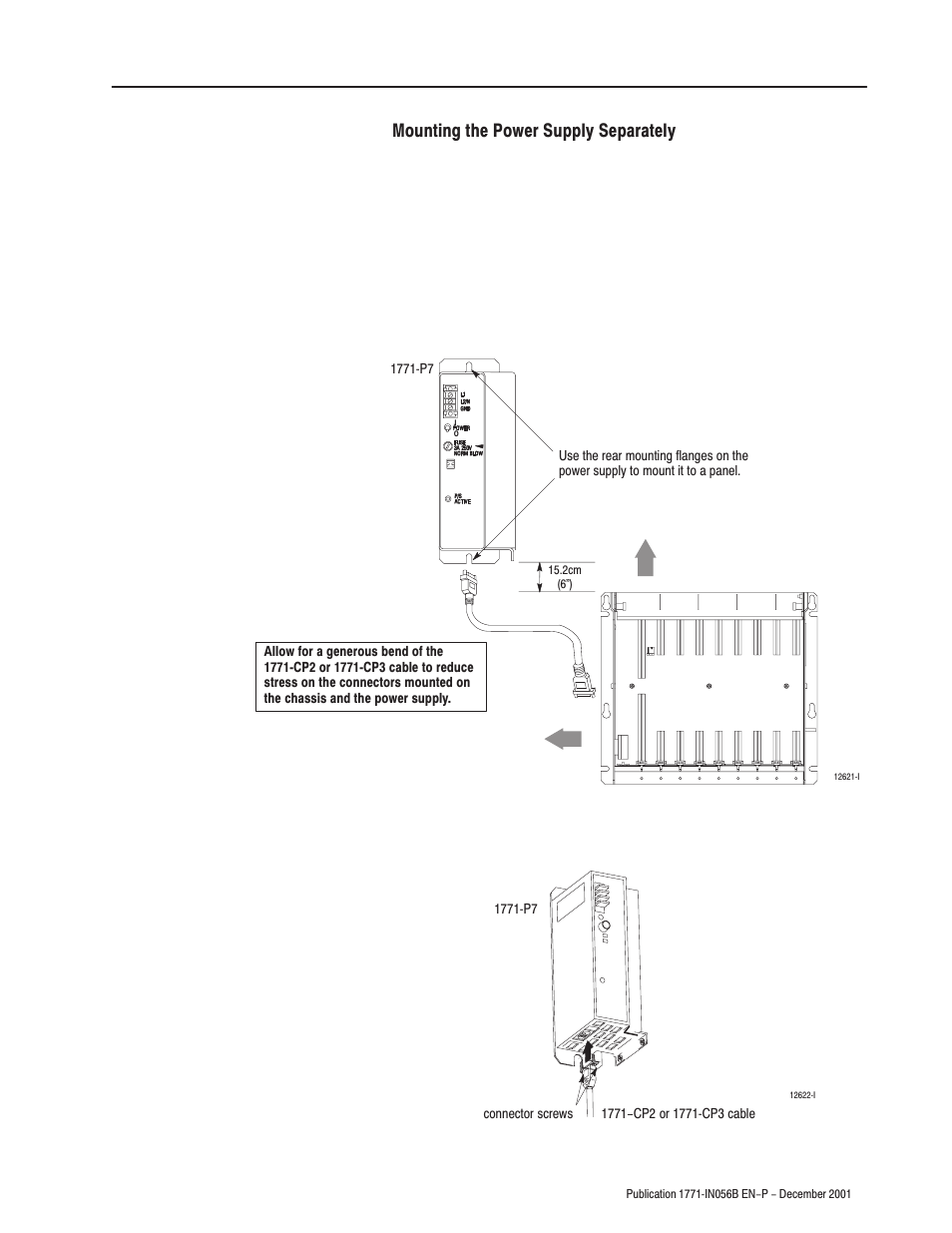 Mounting the power supply separately | Rockwell Automation 1771-P7 AC (120/220V) 16A Power Supply Installation Instructions User Manual | Page 9 / 16