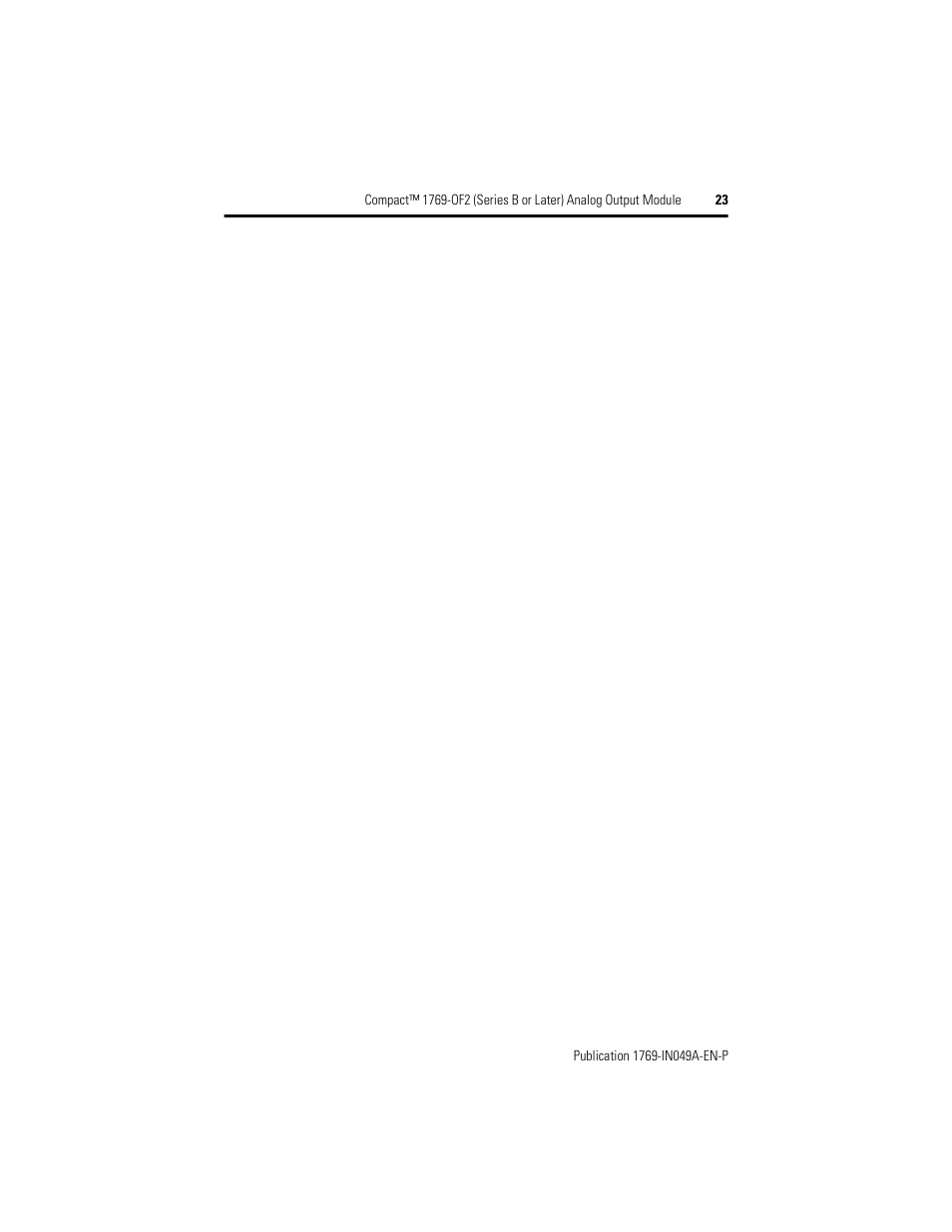 Rockwell Automation 1769-OF2 Compact (Series B or Later) Analog Output Module User Manual | Page 23 / 24