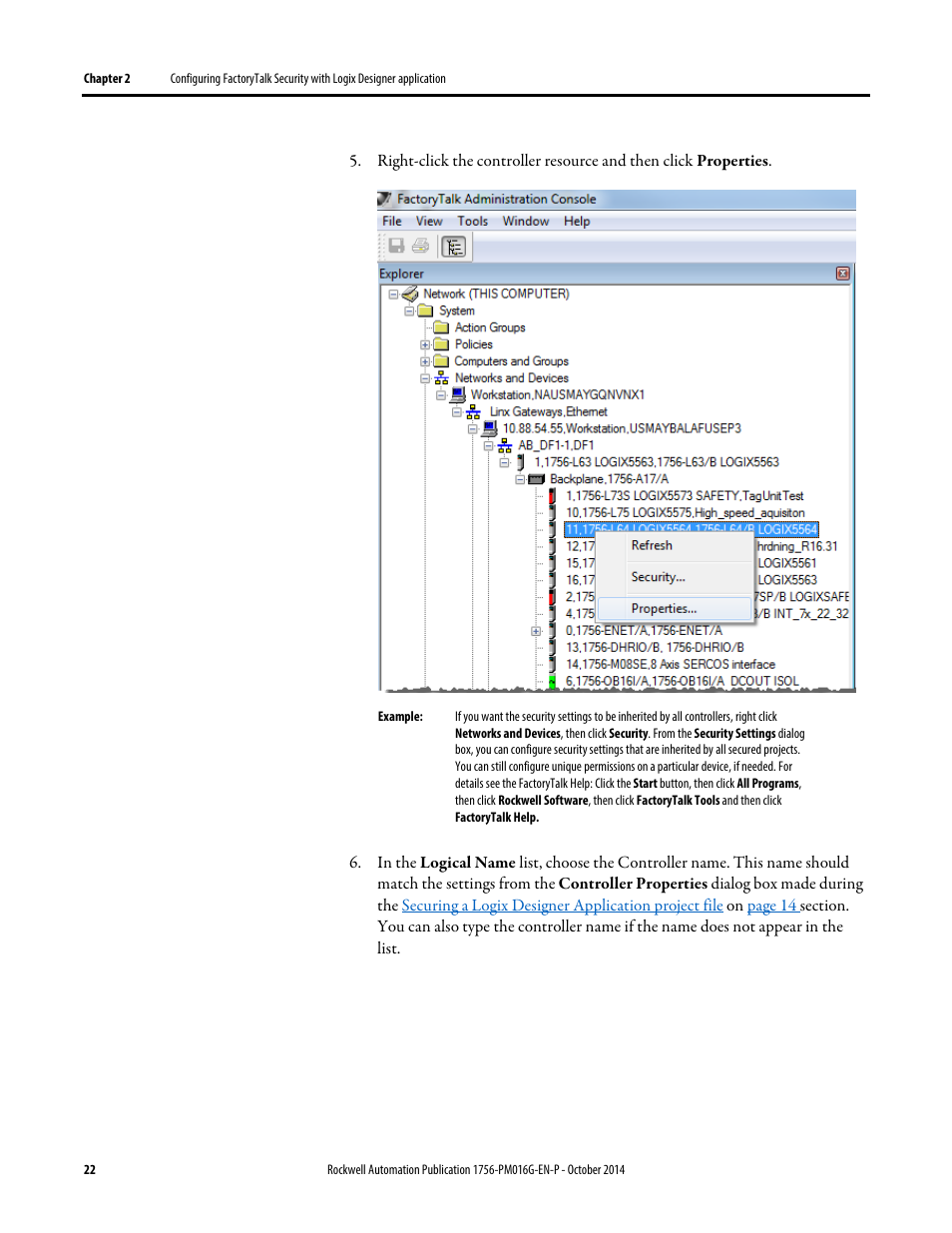 Rockwell Automation Logix5000 Controllers Security Programming Manual User Manual | Page 22 / 63