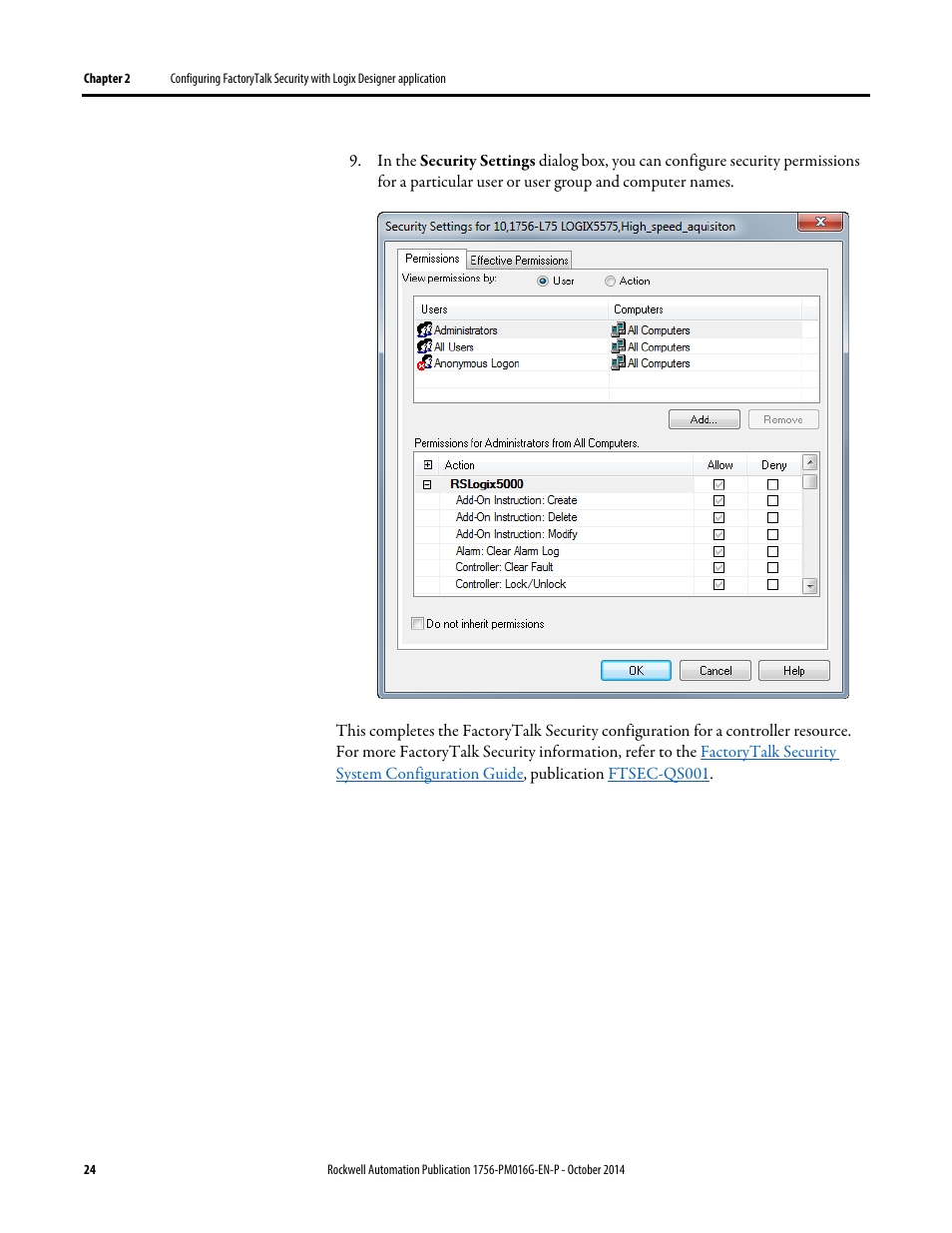 Rockwell Automation Logix5000 Controllers Security Programming Manual User Manual | Page 24 / 63