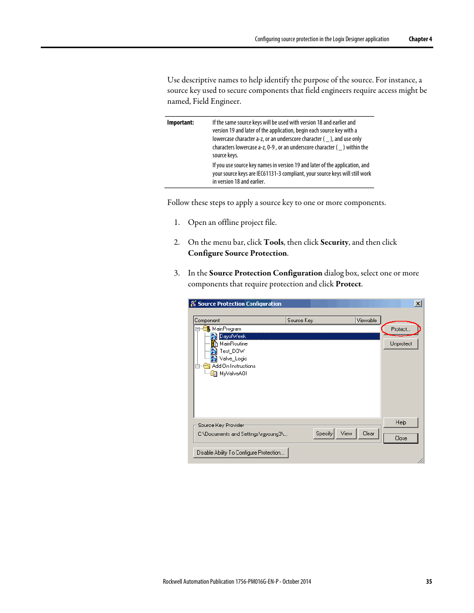 Rockwell Automation Logix5000 Controllers Security Programming Manual User Manual | Page 35 / 63
