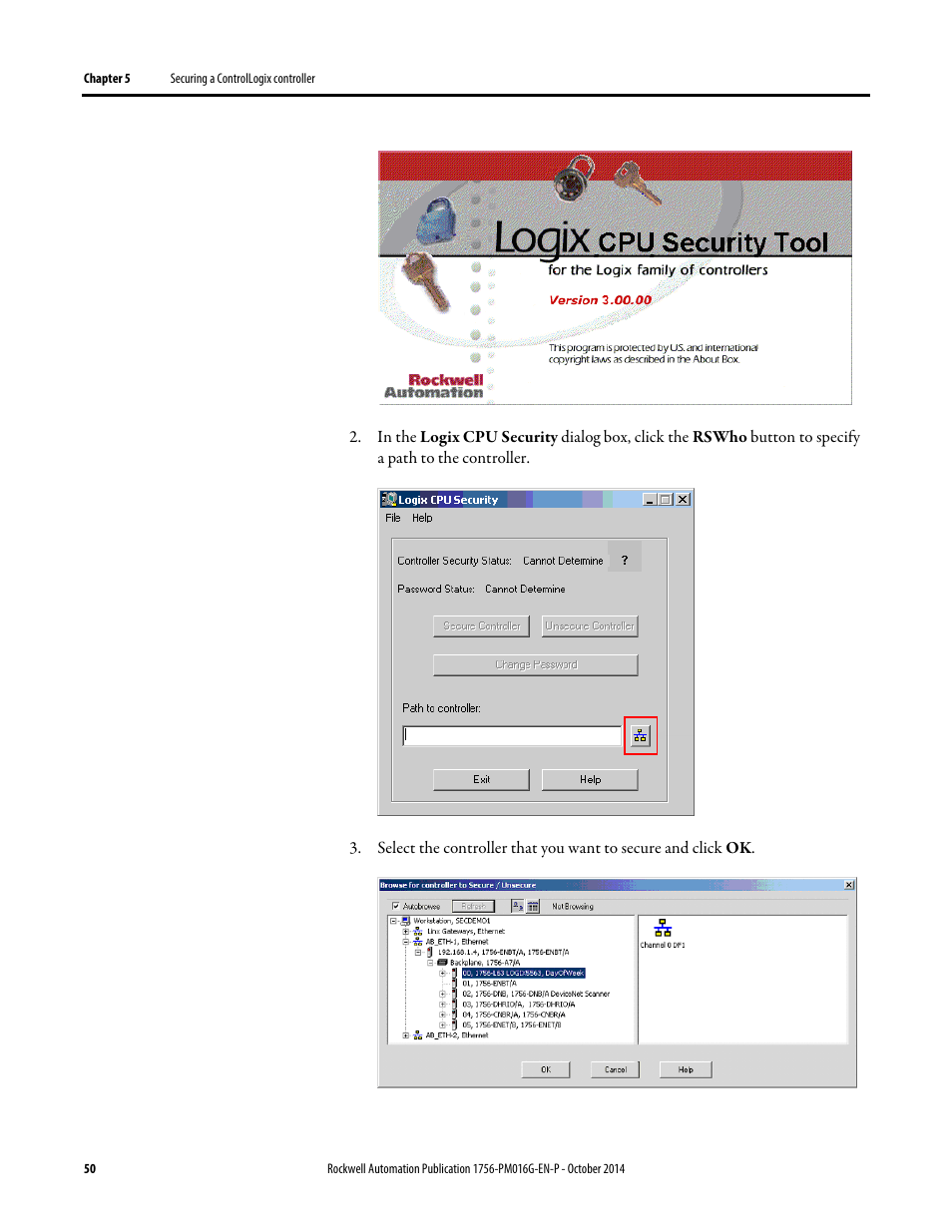 Rockwell Automation Logix5000 Controllers Security Programming Manual User Manual | Page 50 / 63