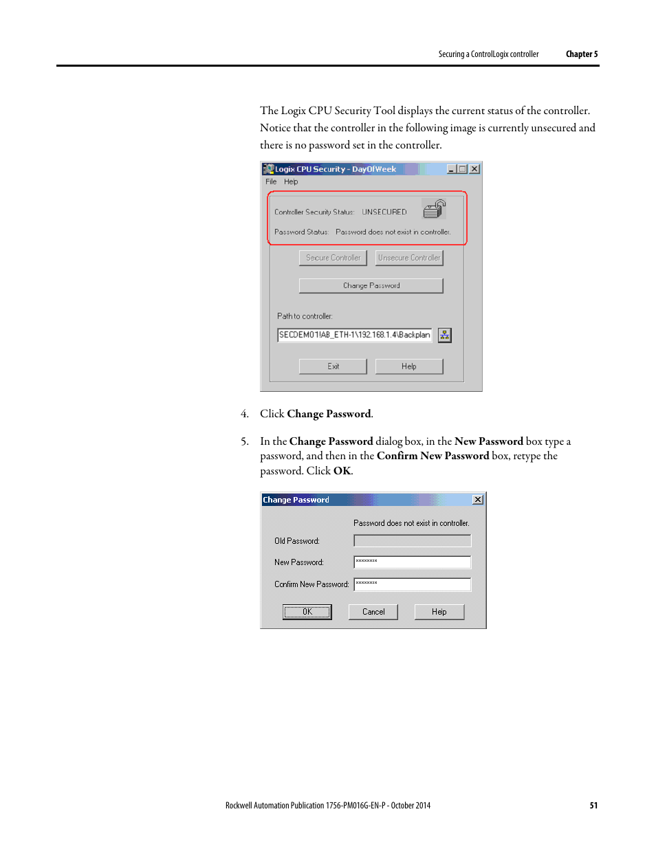 Rockwell Automation Logix5000 Controllers Security Programming Manual User Manual | Page 51 / 63