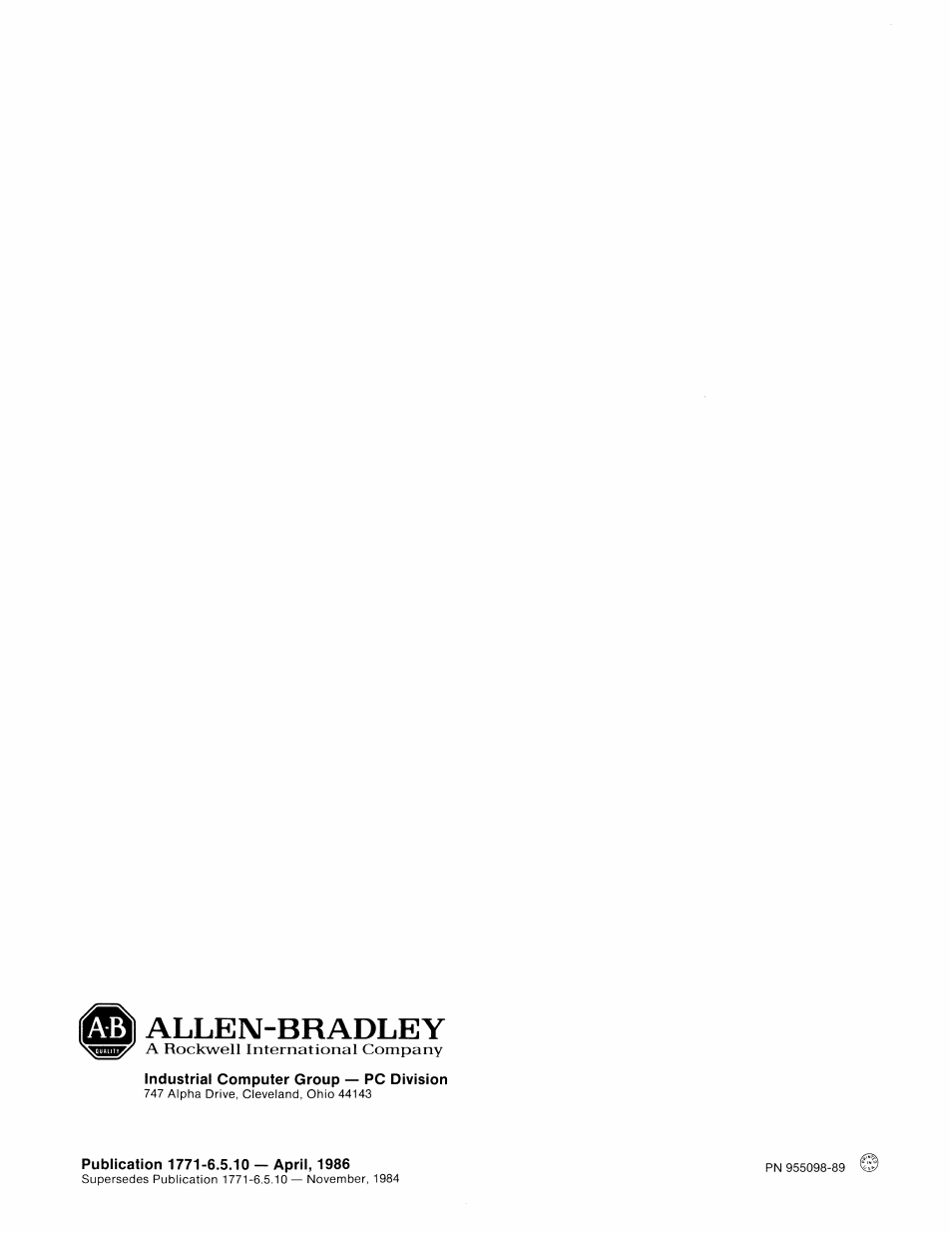 Rockwell Automation 1771-IS 5V DC INPUT MOD User Manual | Page 48 / 48