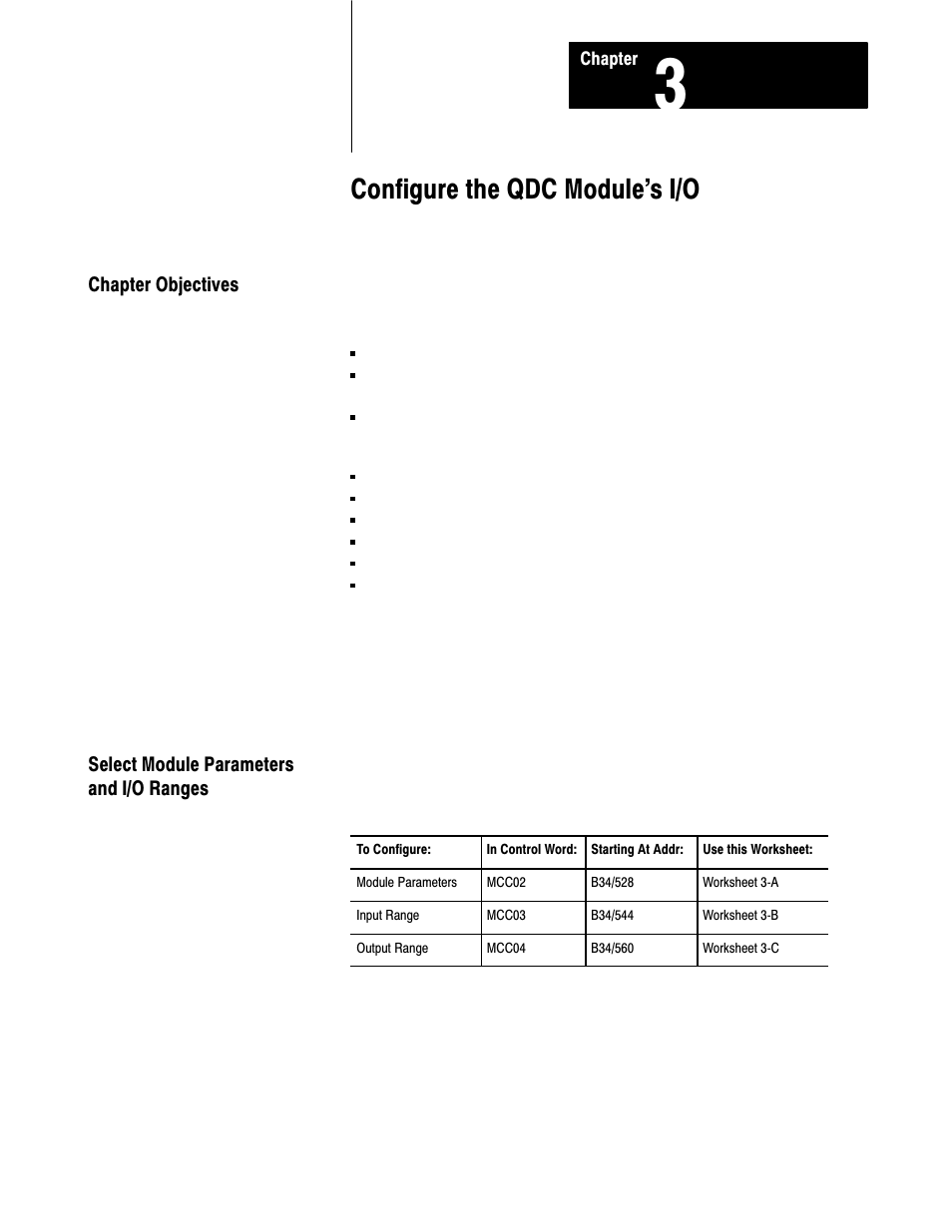 1771-6.5.86, 3 - configure the qdc module's i/o, Configure the qdc module's i/o | Rockwell Automation 1771-QDC, D17716.5.86(Passport) PLASTIC MOLDING MODULE User Manual | Page 39 / 289