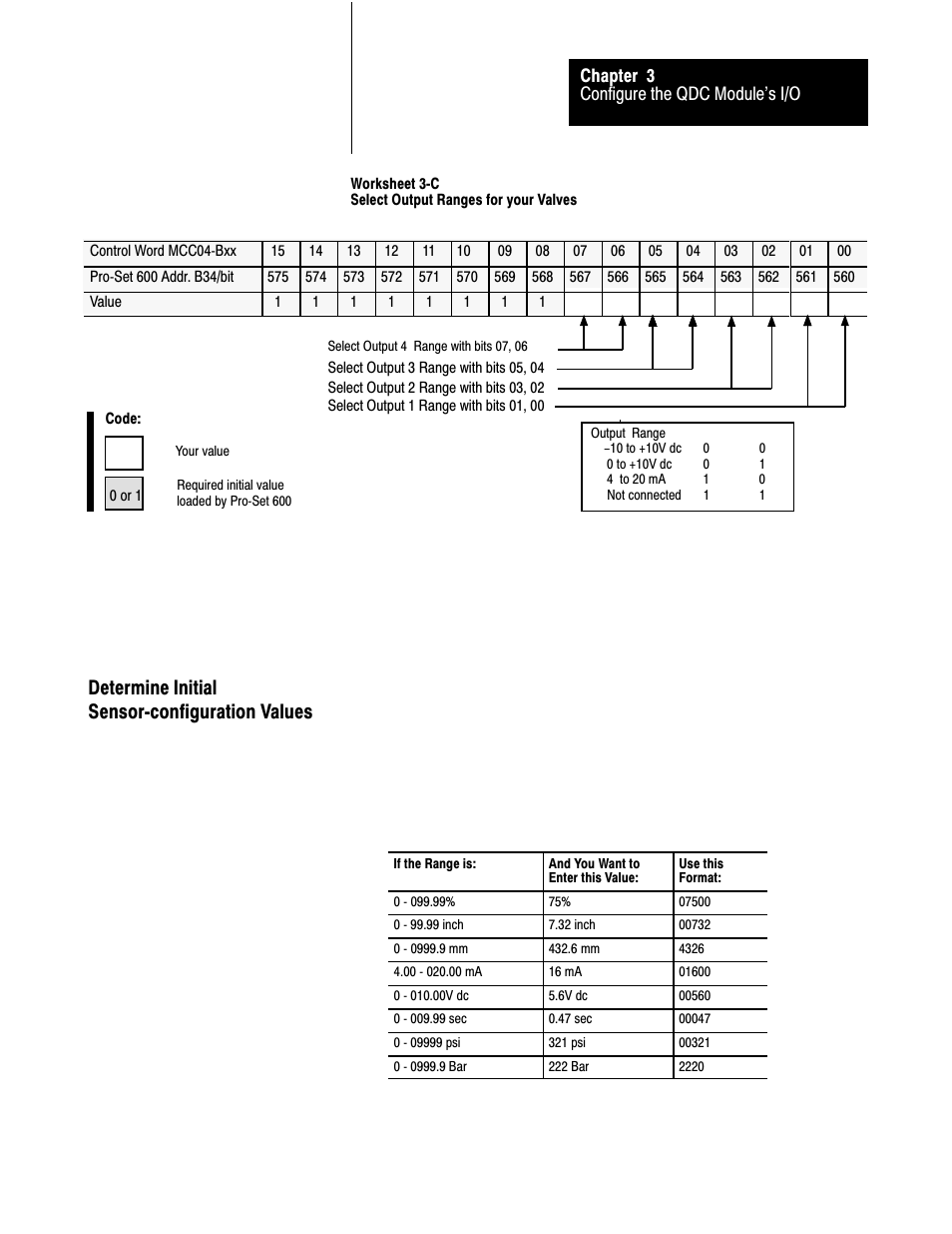 Determine initial sensorćconfiguration values | Rockwell Automation 1771-QDC, D17716.5.86(Passport) PLASTIC MOLDING MODULE User Manual | Page 41 / 289
