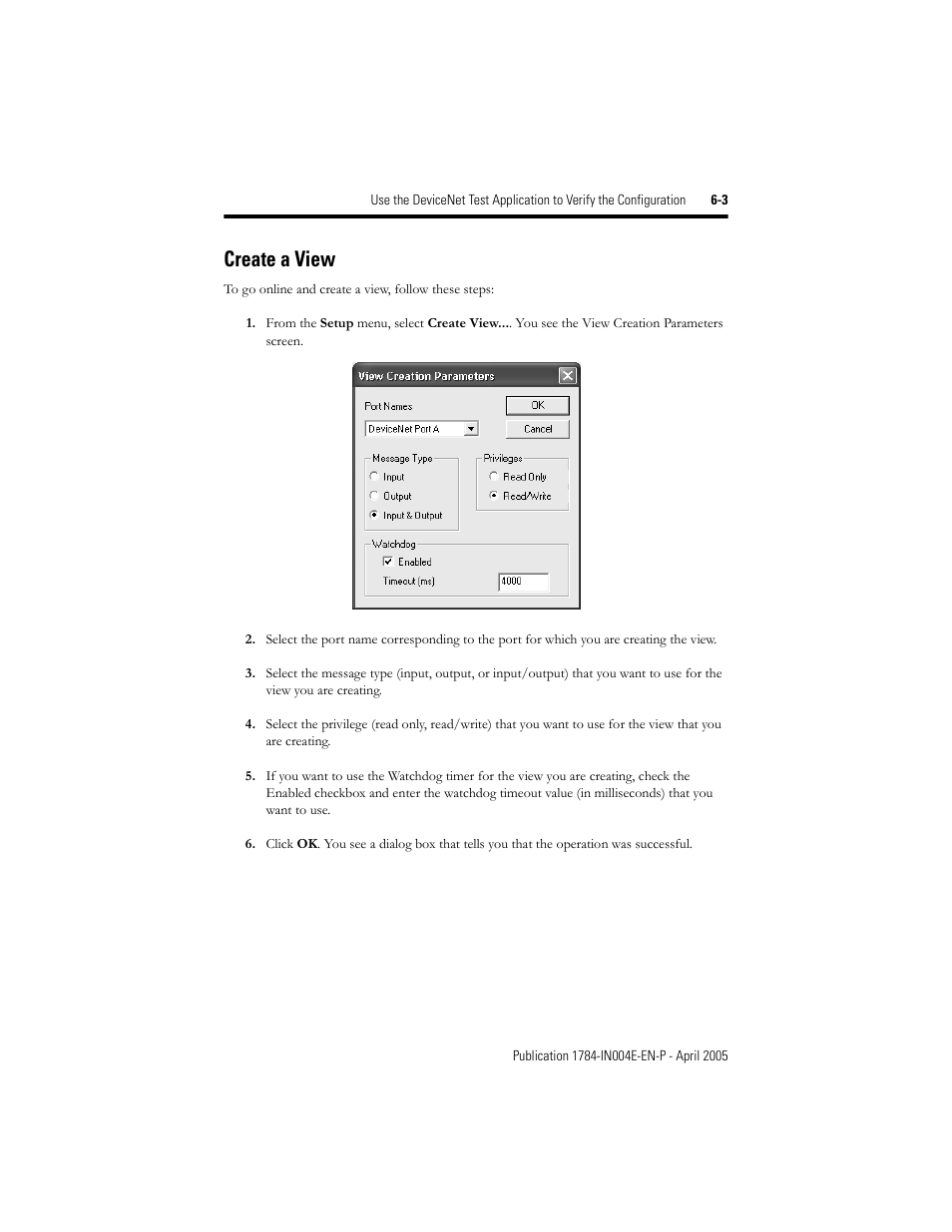 Create a view, Create a view -3 | Rockwell Automation 1784-PCIDS DeviceNet PCI Communication Interface Card User Manual | Page 47 / 68