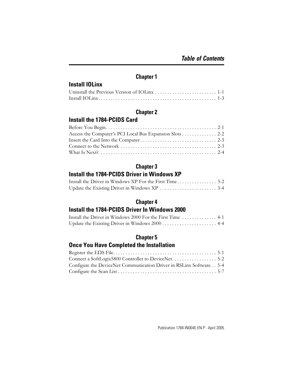 Rockwell Automation 1784-PCIDS DeviceNet PCI Communication Interface Card User Manual | Page 7 / 68
