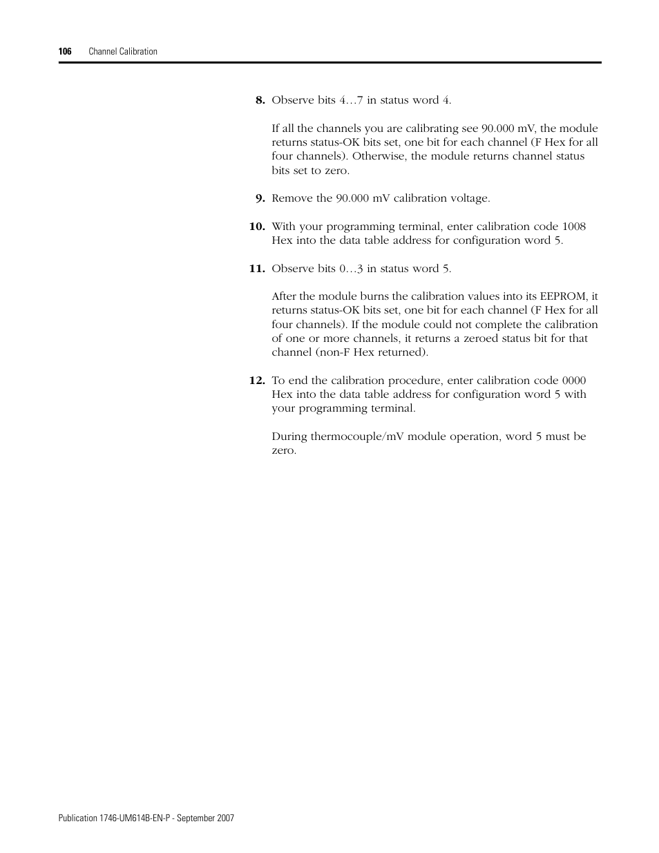 Rockwell Automation 1746-INT4 Thermocouple/MV Isolated/ User Manual User Manual | Page 106 / 116