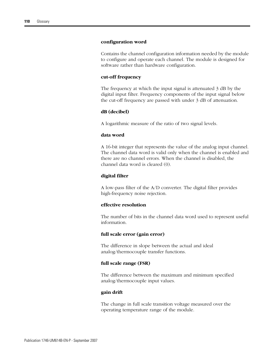Rockwell Automation 1746-INT4 Thermocouple/MV Isolated/ User Manual User Manual | Page 110 / 116