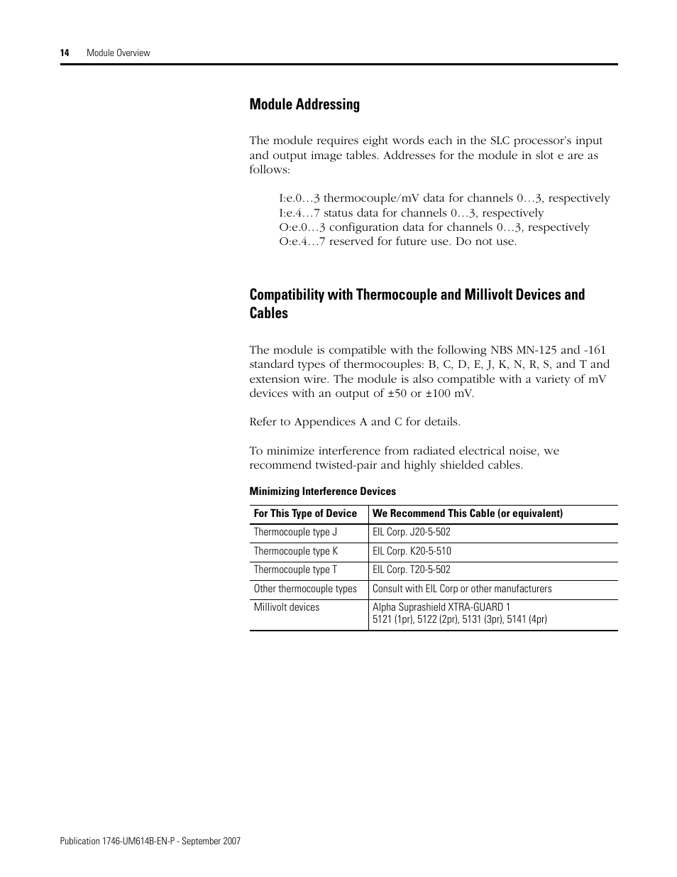Module addressing | Rockwell Automation 1746-INT4 Thermocouple/MV Isolated/ User Manual User Manual | Page 14 / 116