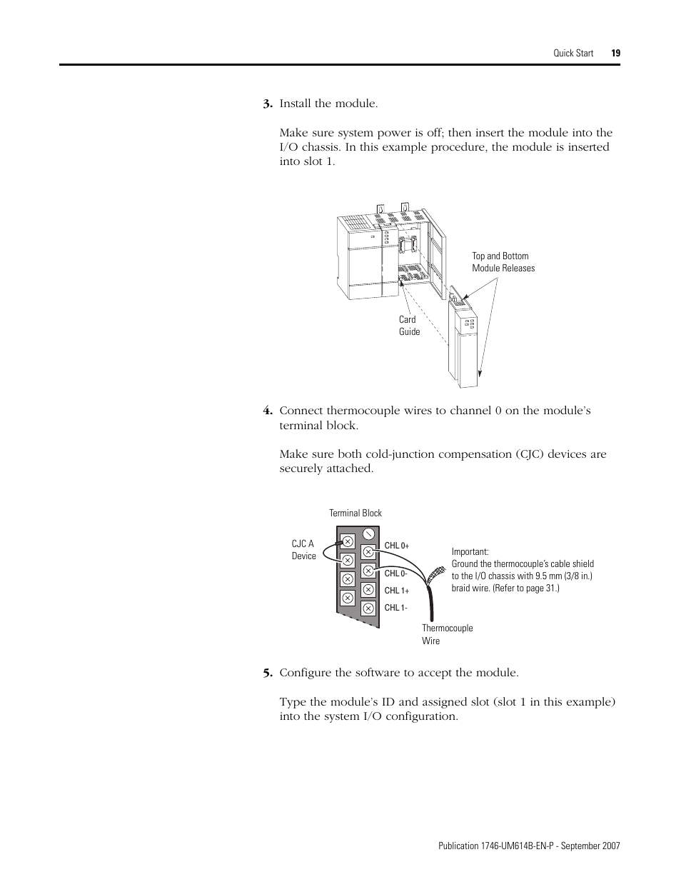 Rockwell Automation 1746-INT4 Thermocouple/MV Isolated/ User Manual User Manual | Page 19 / 116