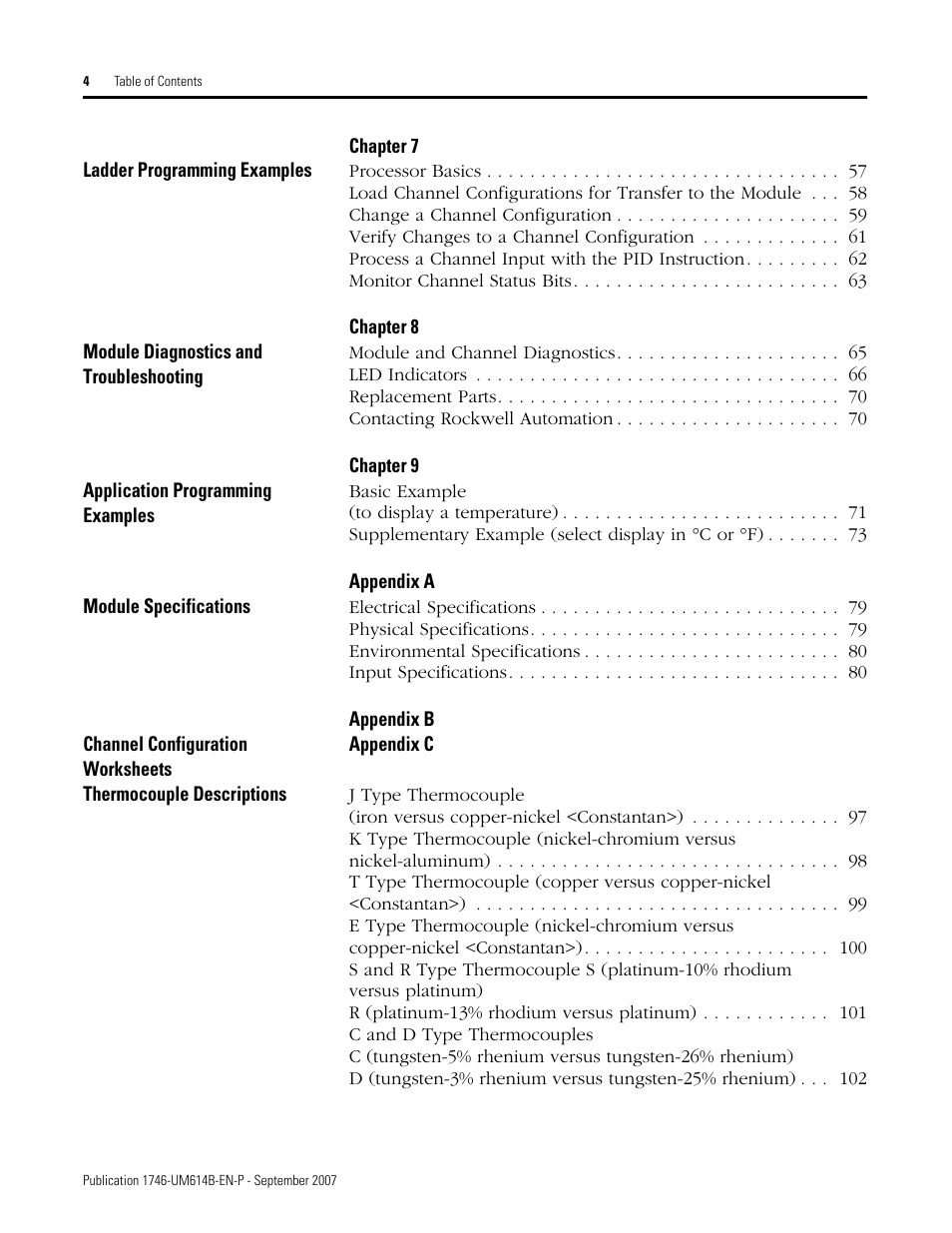 Rockwell Automation 1746-INT4 Thermocouple/MV Isolated/ User Manual User Manual | Page 4 / 116