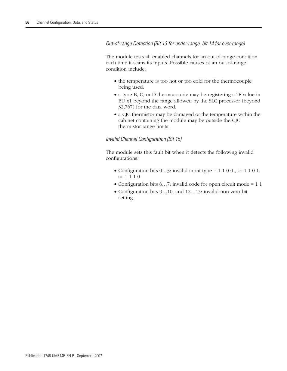 Rockwell Automation 1746-INT4 Thermocouple/MV Isolated/ User Manual User Manual | Page 56 / 116