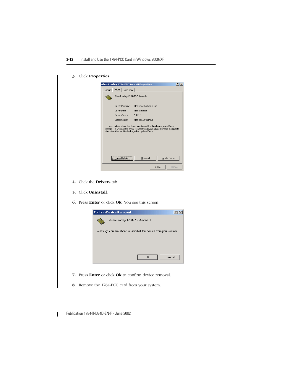 Rockwell Automation 1784-PCC ControlNet Communication Card Installation Instructions User Manual | Page 32 / 104