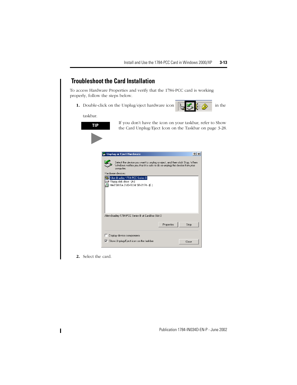 Troubleshoot the card installation, Troubleshoot the card installation -13, To troubleshoot the card installation | Rockwell Automation 1784-PCC ControlNet Communication Card Installation Instructions User Manual | Page 33 / 104