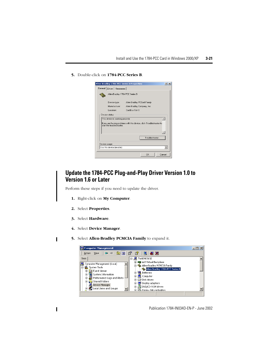 Rockwell Automation 1784-PCC ControlNet Communication Card Installation Instructions User Manual | Page 41 / 104