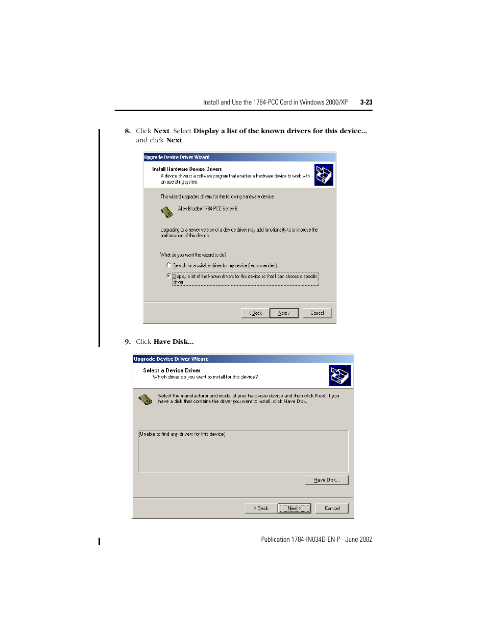 Rockwell Automation 1784-PCC ControlNet Communication Card Installation Instructions User Manual | Page 43 / 104