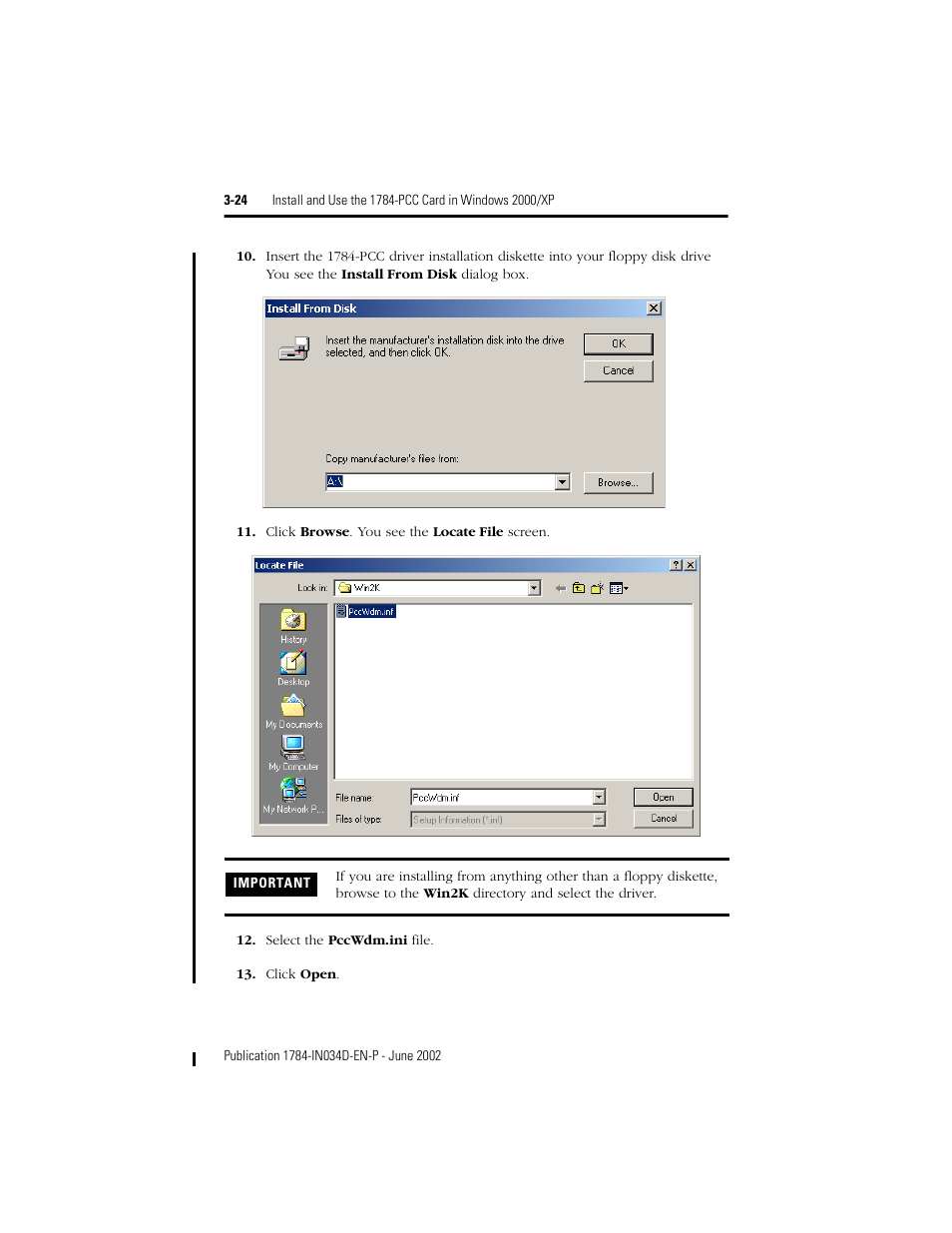 Rockwell Automation 1784-PCC ControlNet Communication Card Installation Instructions User Manual | Page 44 / 104