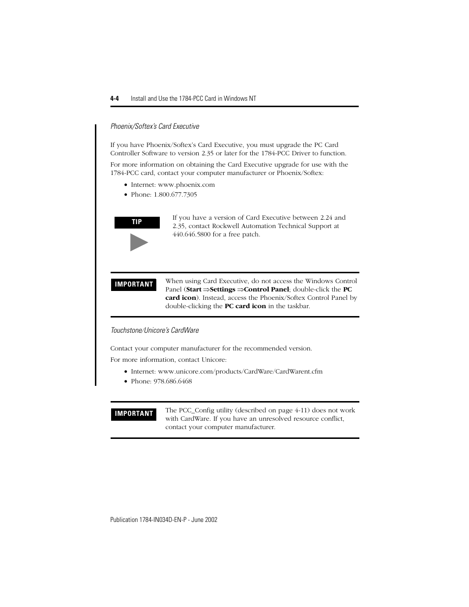 Rockwell Automation 1784-PCC ControlNet Communication Card Installation Instructions User Manual | Page 54 / 104