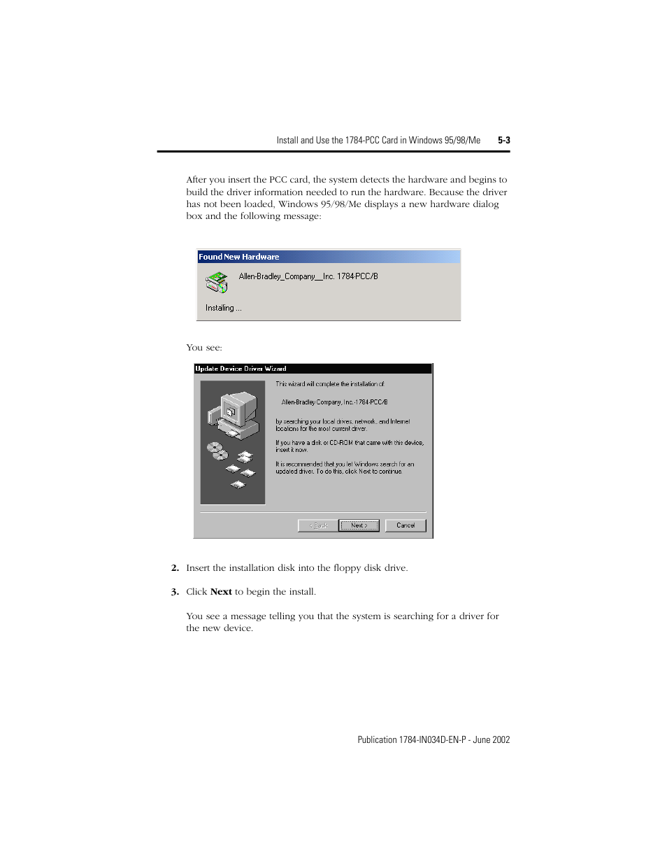 Rockwell Automation 1784-PCC ControlNet Communication Card Installation Instructions User Manual | Page 71 / 104