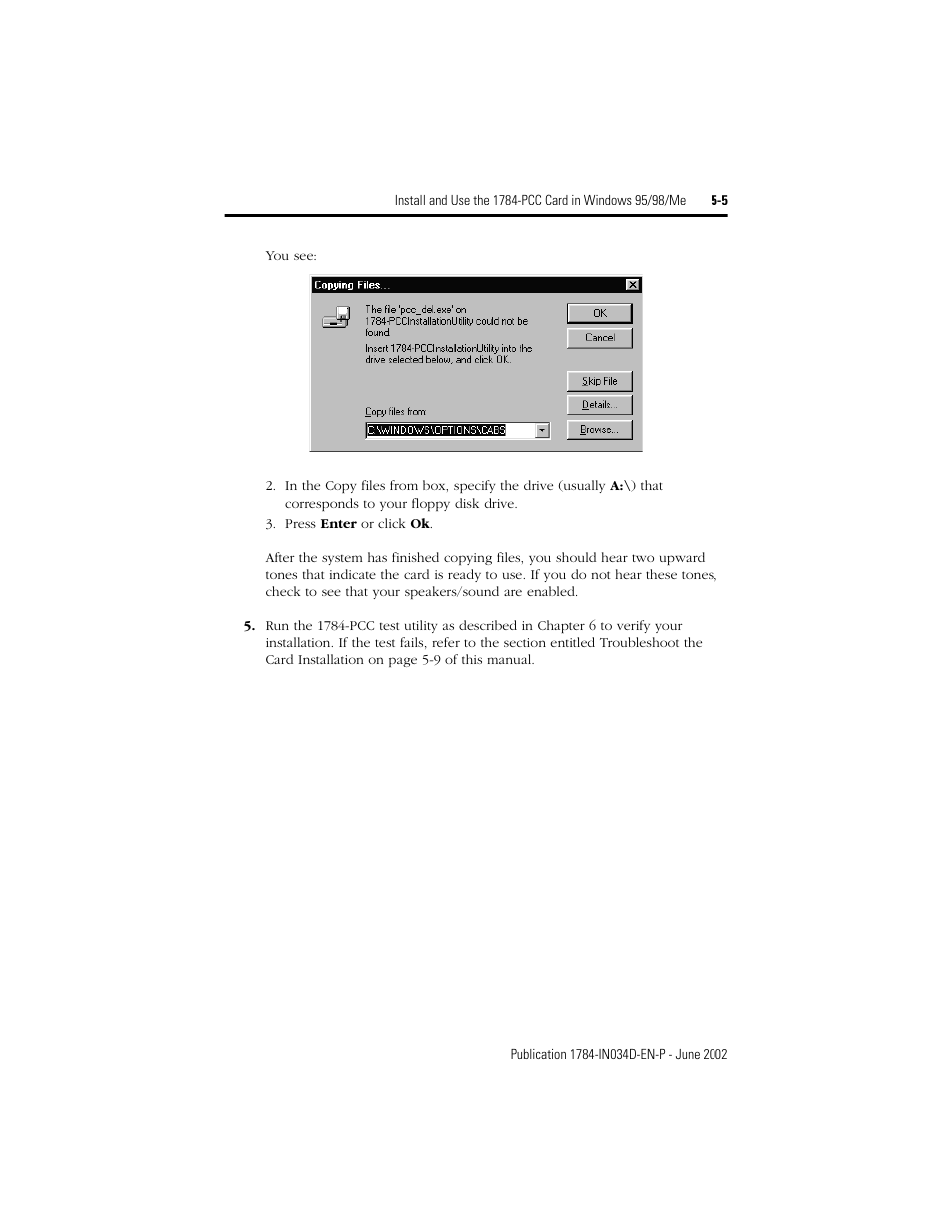 Rockwell Automation 1784-PCC ControlNet Communication Card Installation Instructions User Manual | Page 73 / 104
