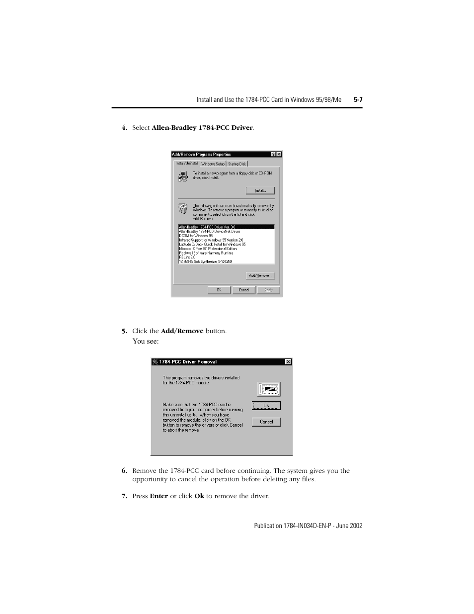 Rockwell Automation 1784-PCC ControlNet Communication Card Installation Instructions User Manual | Page 75 / 104