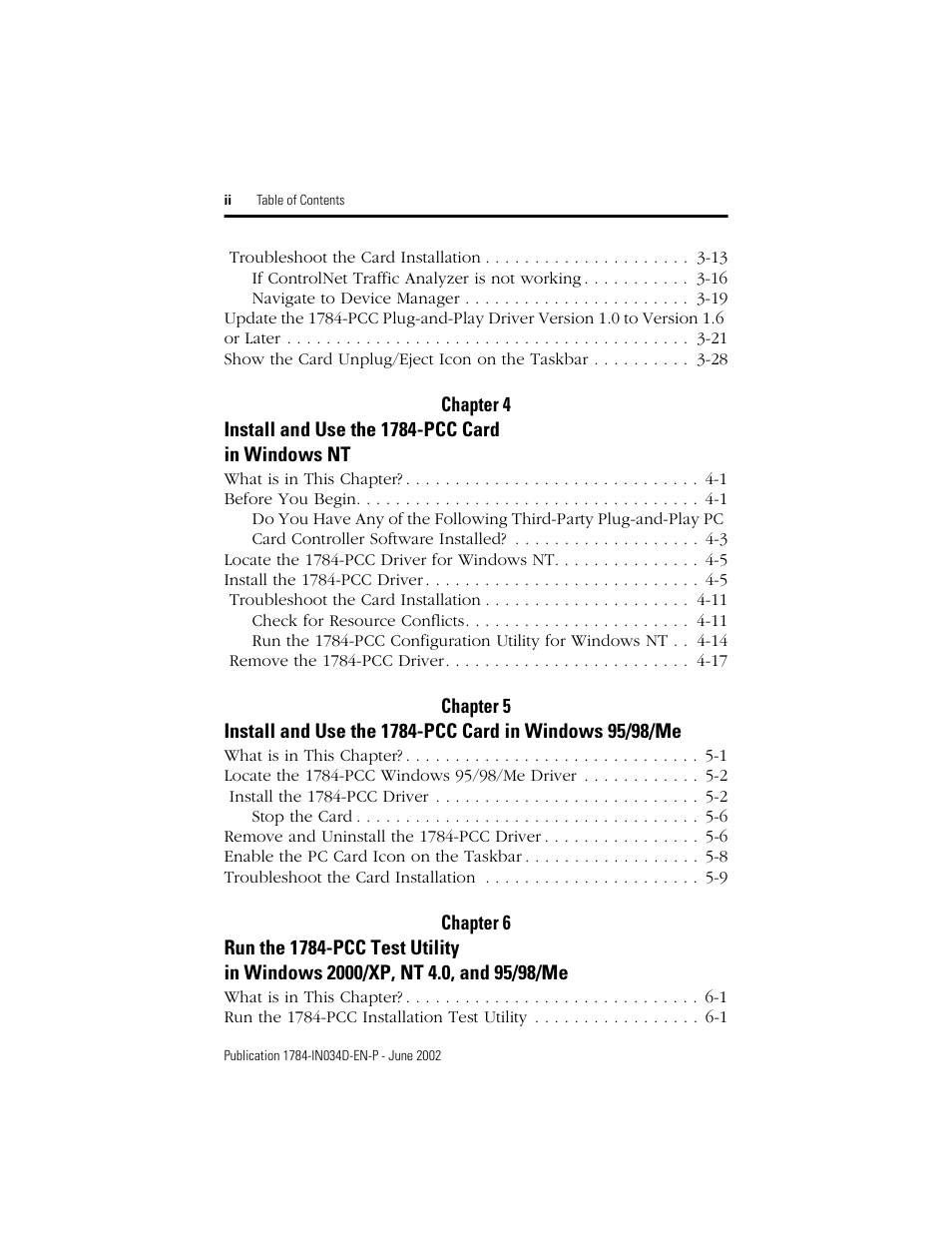 Rockwell Automation 1784-PCC ControlNet Communication Card Installation Instructions User Manual | Page 8 / 104