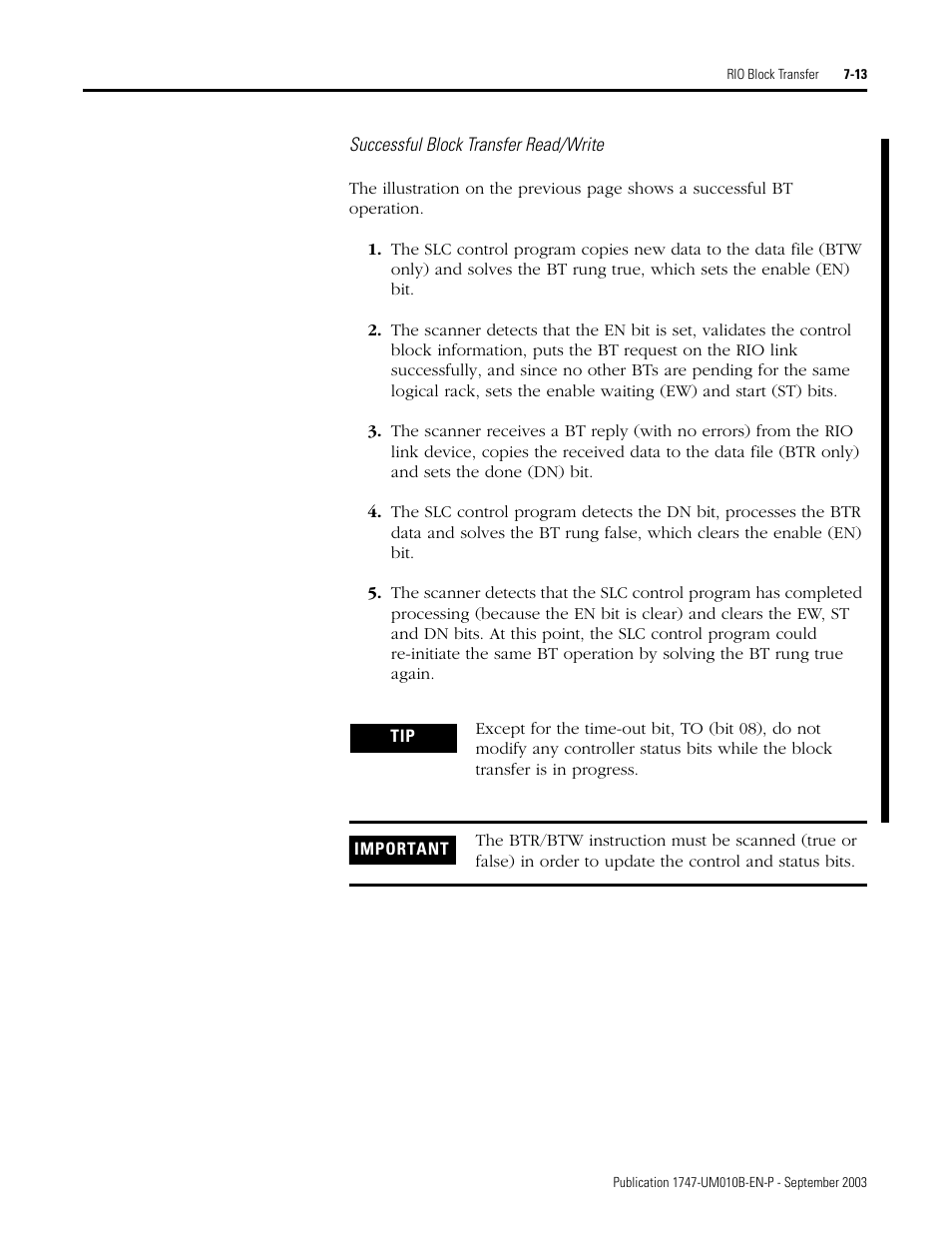 Rockwell Automation 1747-BSN Backup Scanner Module User Manual | Page 125 / 204