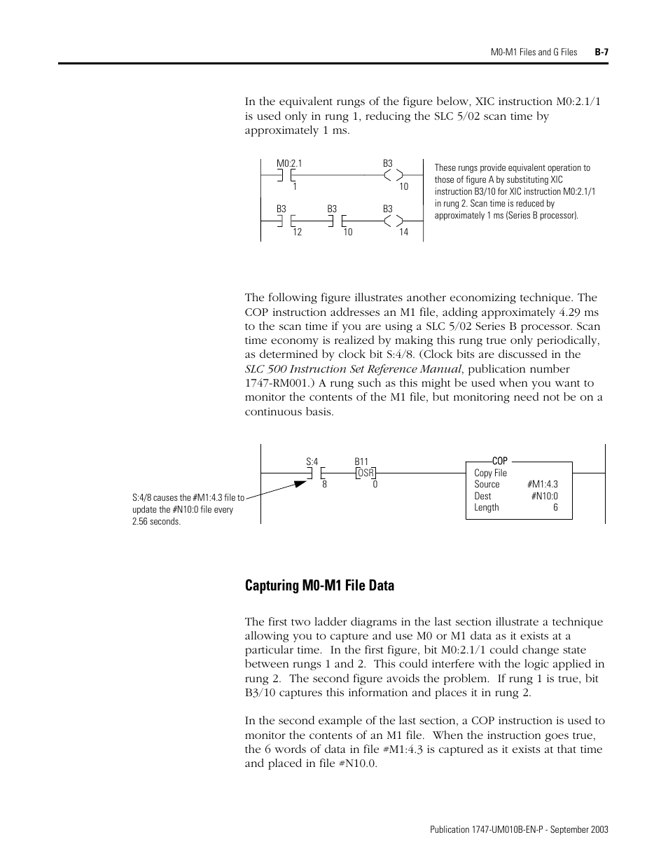 Capturing m0-m1 file data | Rockwell Automation 1747-BSN Backup Scanner Module User Manual | Page 187 / 204