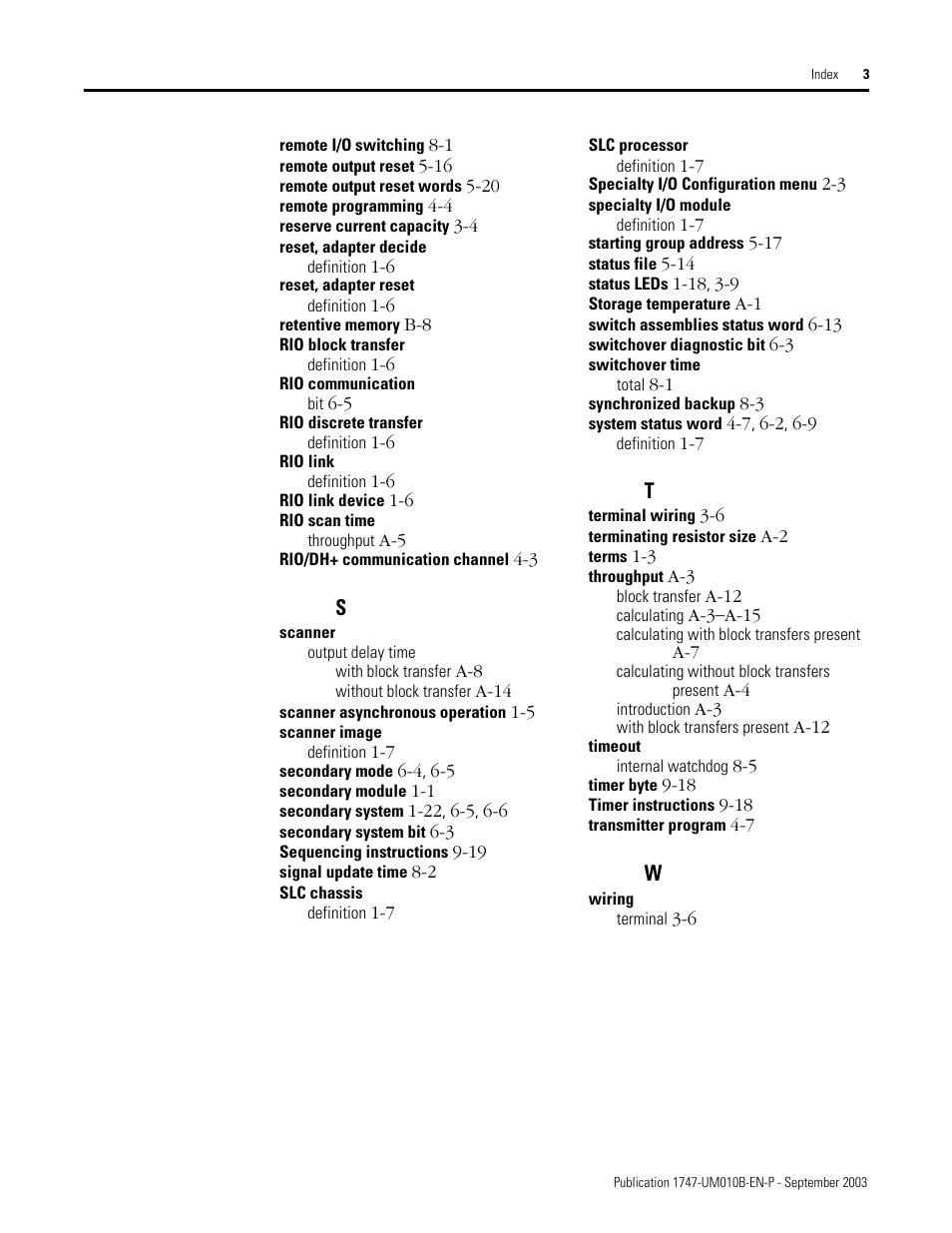 Rockwell Automation 1747-BSN Backup Scanner Module User Manual | Page 201 / 204