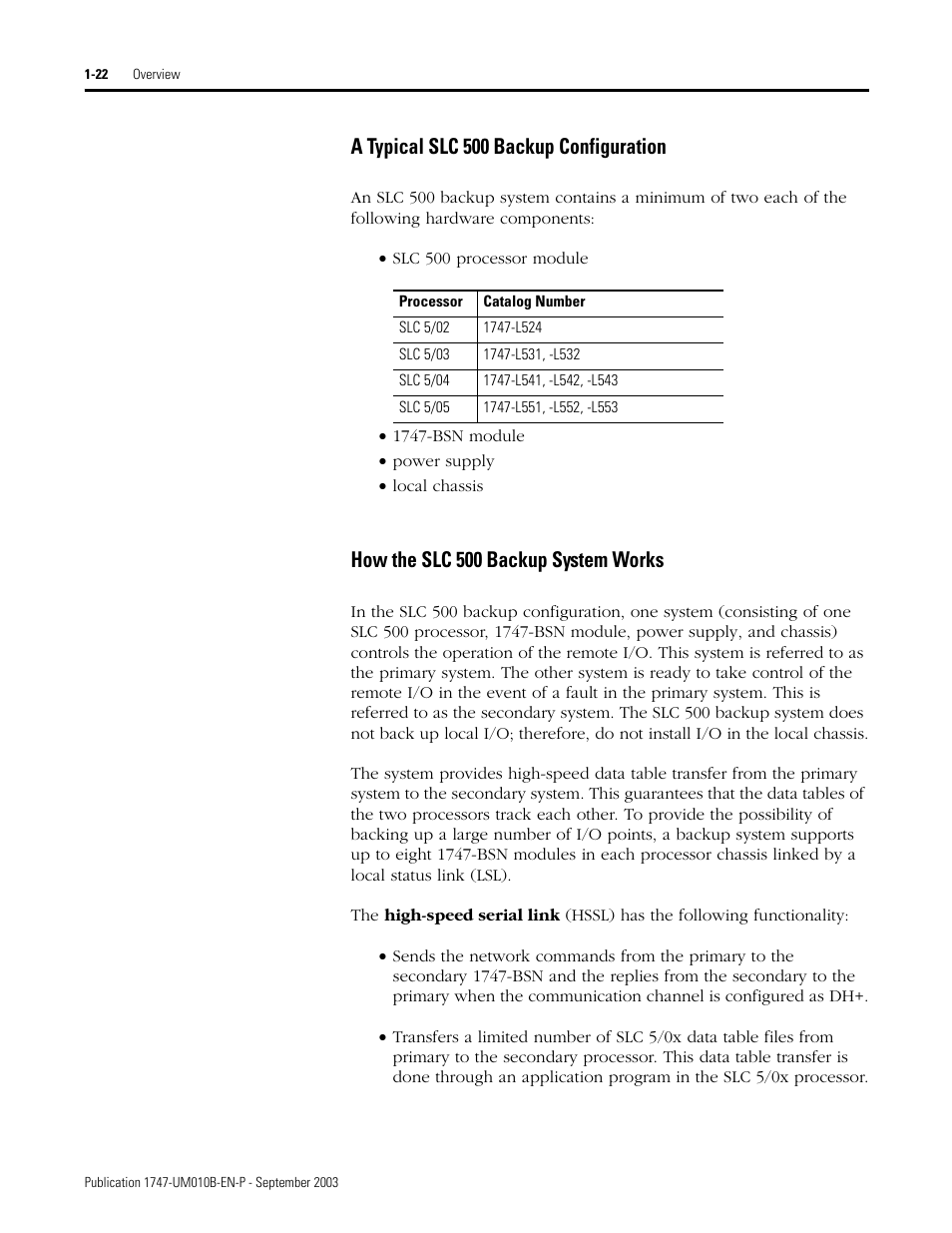 A typical slc 500 backup configuration, How the slc 500 backup system works | Rockwell Automation 1747-BSN Backup Scanner Module User Manual | Page 36 / 204