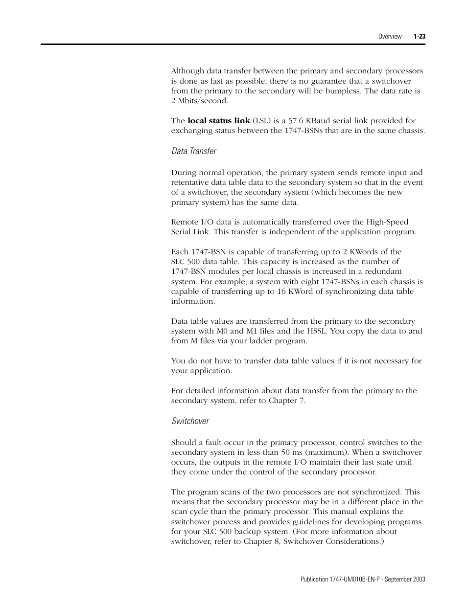 Rockwell Automation 1747-BSN Backup Scanner Module User Manual | Page 37 / 204