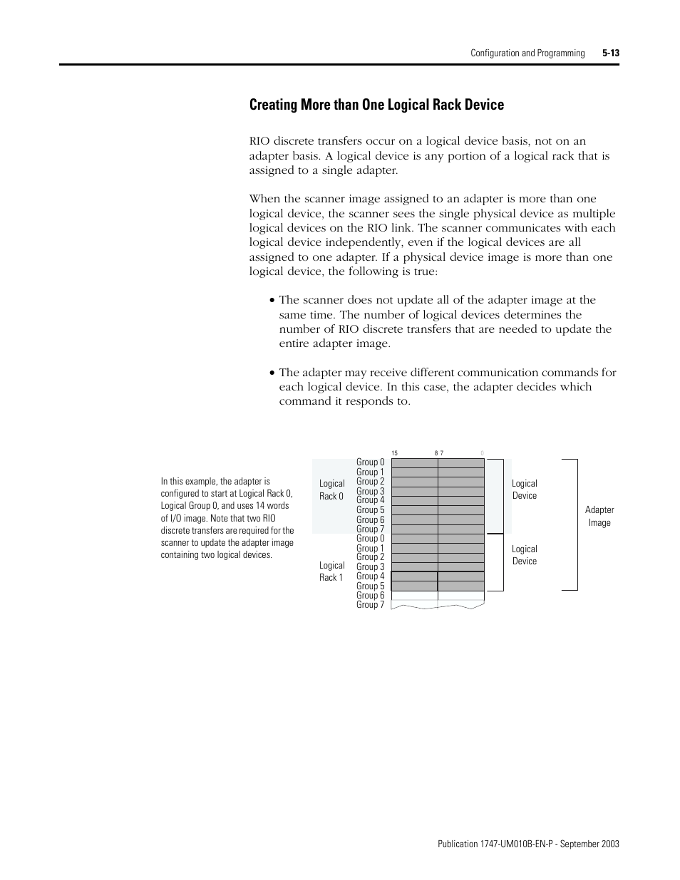 Creating more than one logical rack device -13, Creating more than one logical rack device | Rockwell Automation 1747-BSN Backup Scanner Module User Manual | Page 75 / 204