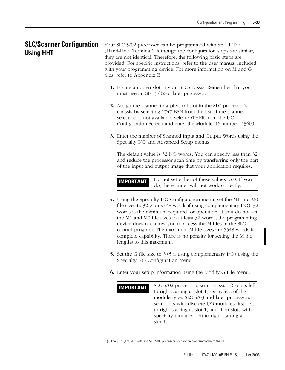 Slc/scanner configuration using hht, Slc/scanner configuration using hht -33 | Rockwell Automation 1747-BSN Backup Scanner Module User Manual | Page 95 / 204