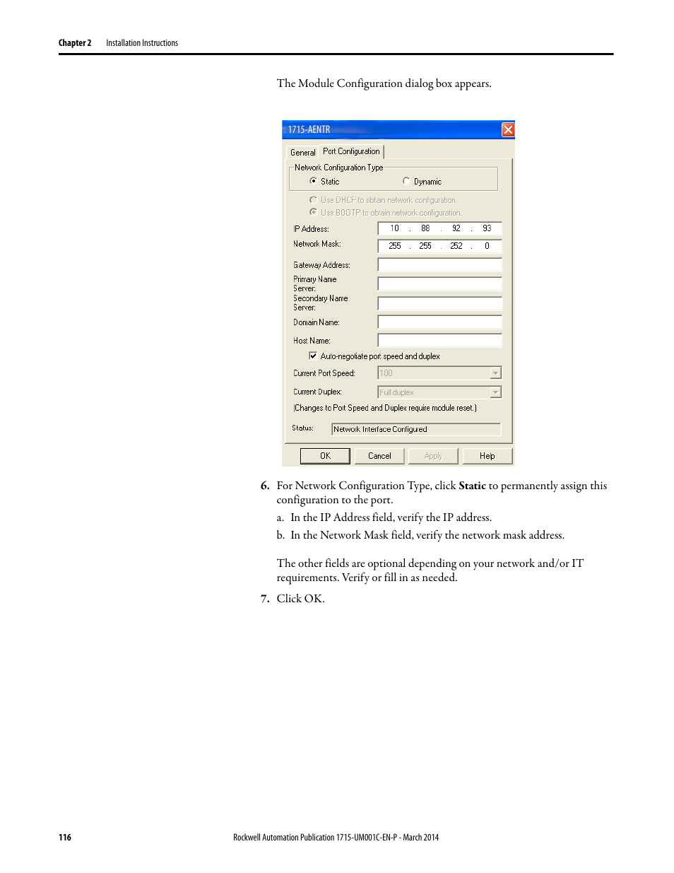 Rockwell Automation 1715-OF8I Redundant I/O System User Manual User Manual | Page 116 / 324