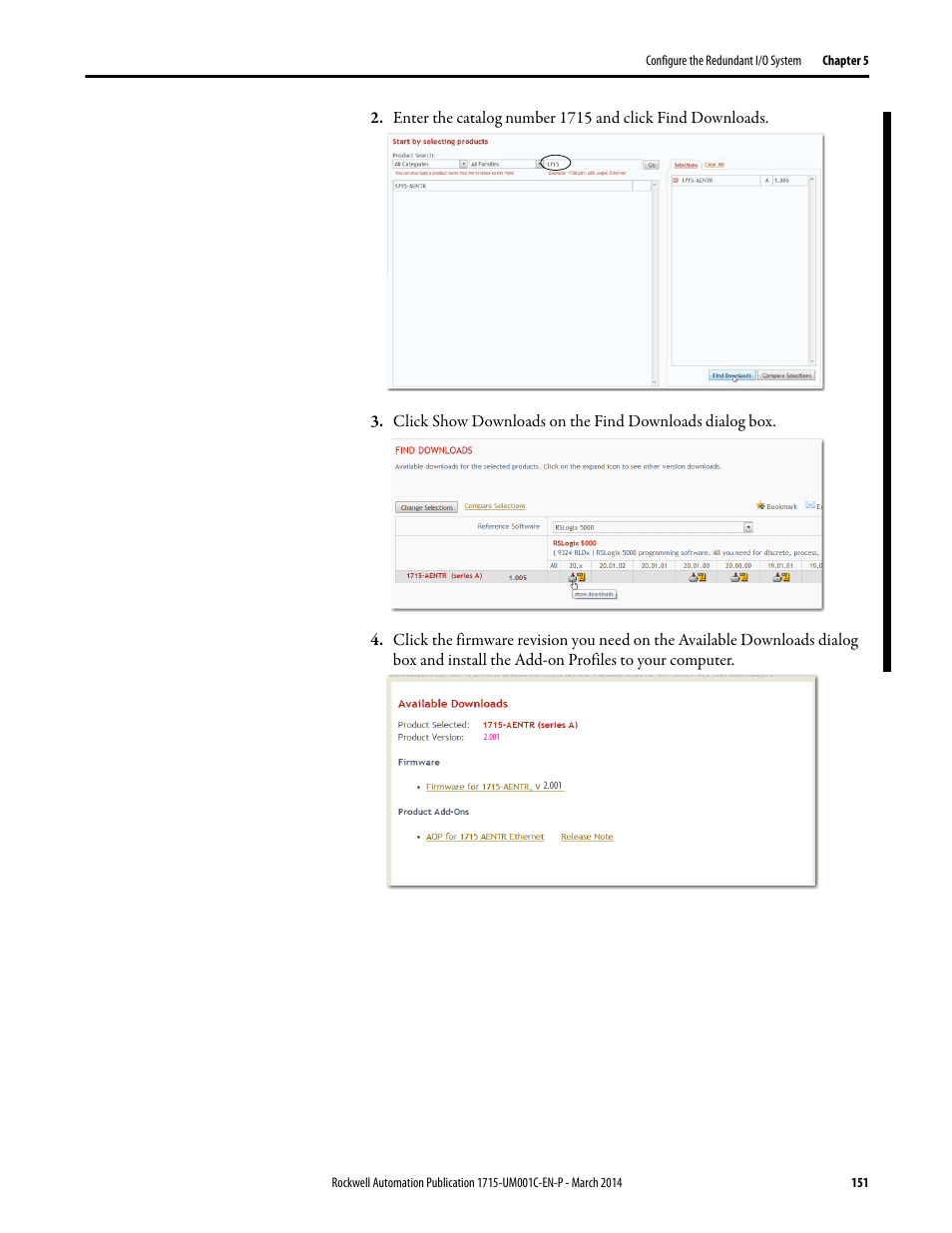 Rockwell Automation 1715-OF8I Redundant I/O System User Manual User Manual | Page 151 / 324