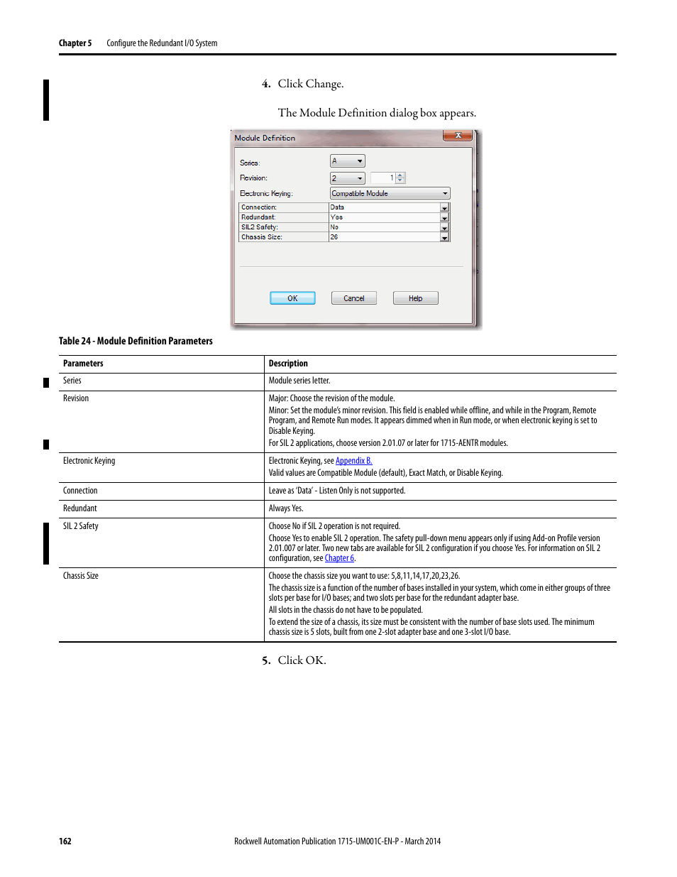 Rockwell Automation 1715-OF8I Redundant I/O System User Manual User Manual | Page 162 / 324