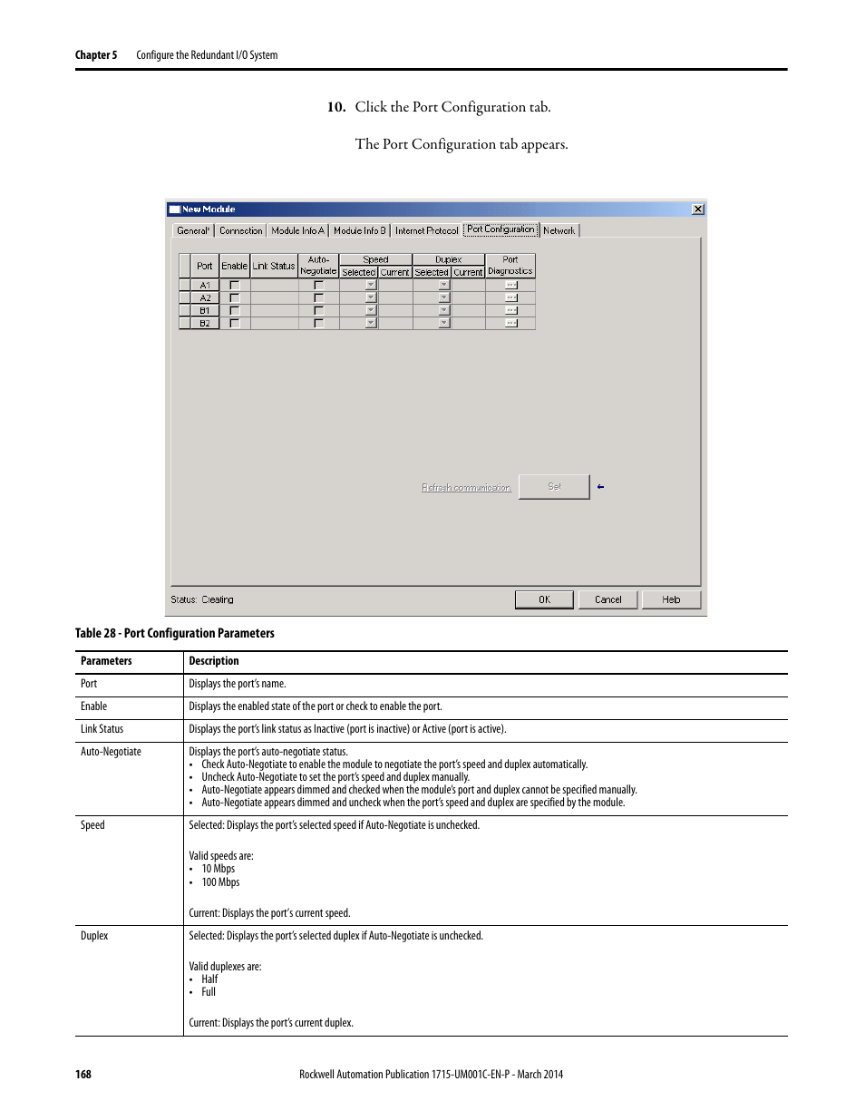 Rockwell Automation 1715-OF8I Redundant I/O System User Manual User Manual | Page 168 / 324