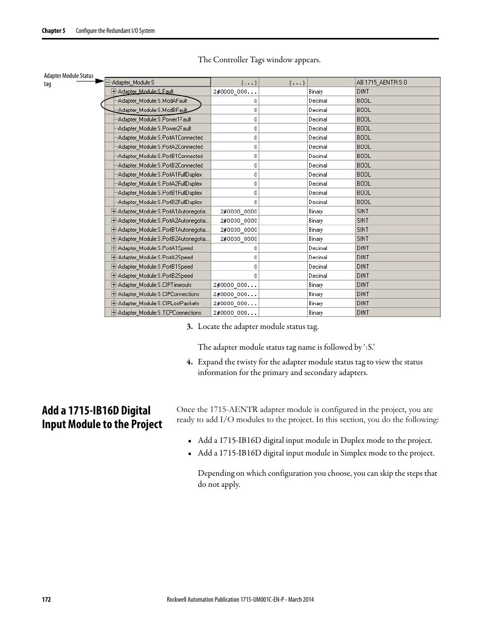 Rockwell Automation 1715-OF8I Redundant I/O System User Manual User Manual | Page 172 / 324