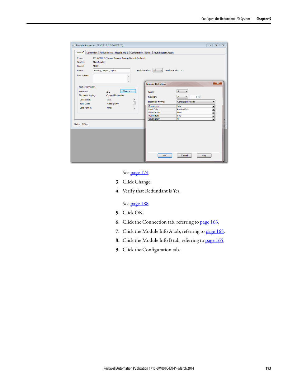 Rockwell Automation 1715-OF8I Redundant I/O System User Manual User Manual | Page 193 / 324