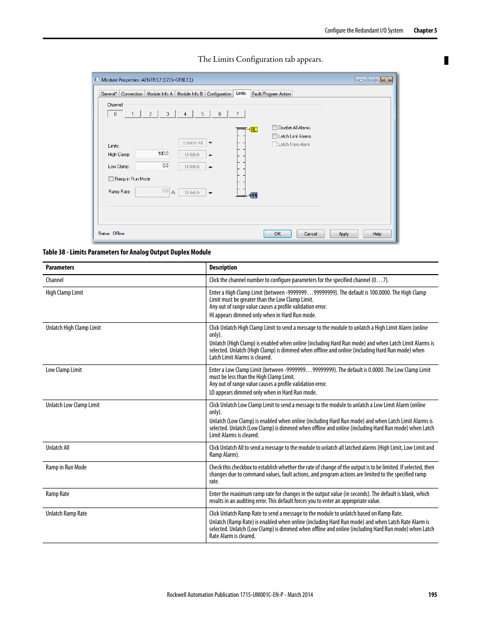 Rockwell Automation 1715-OF8I Redundant I/O System User Manual User Manual | Page 195 / 324