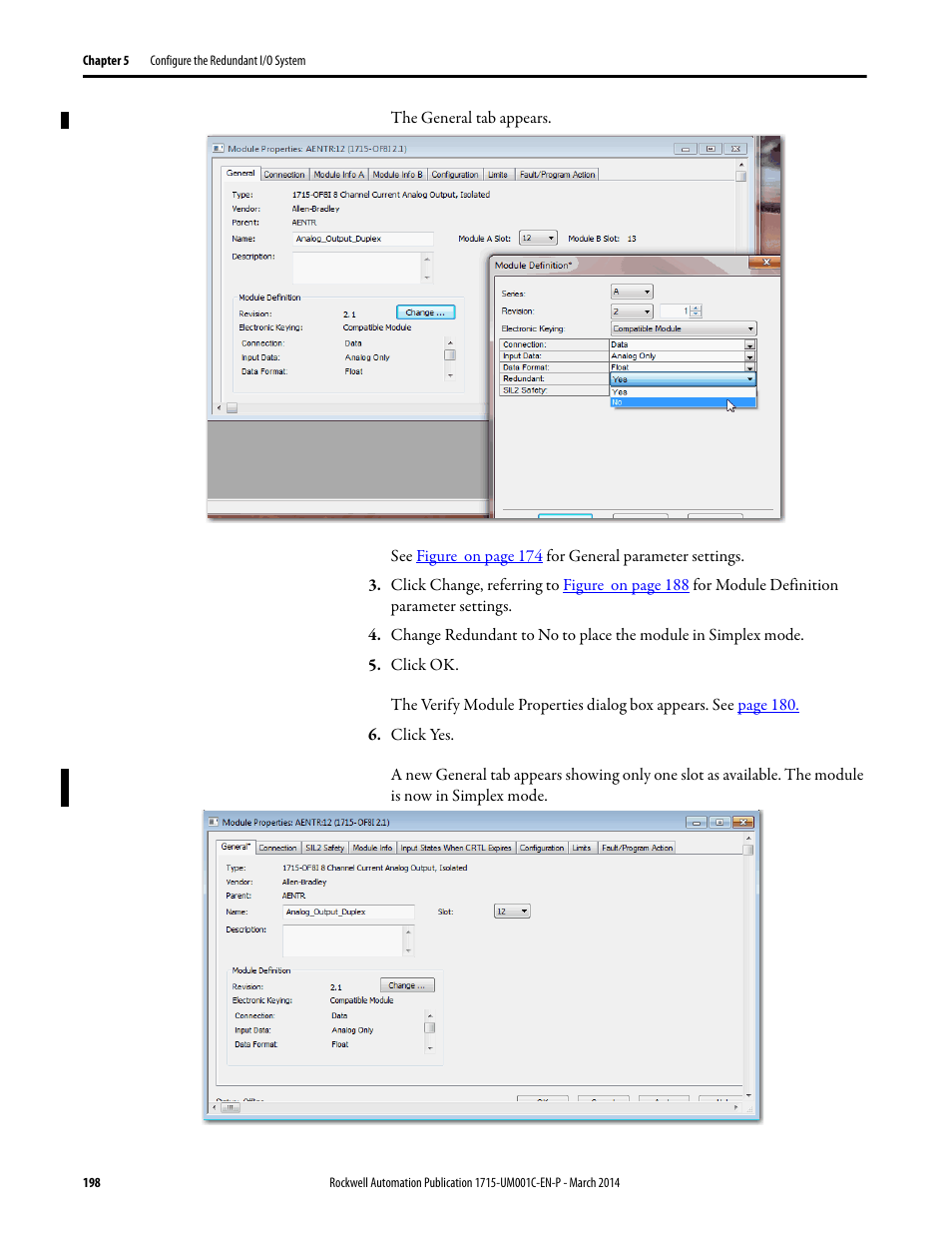 Rockwell Automation 1715-OF8I Redundant I/O System User Manual User Manual | Page 198 / 324